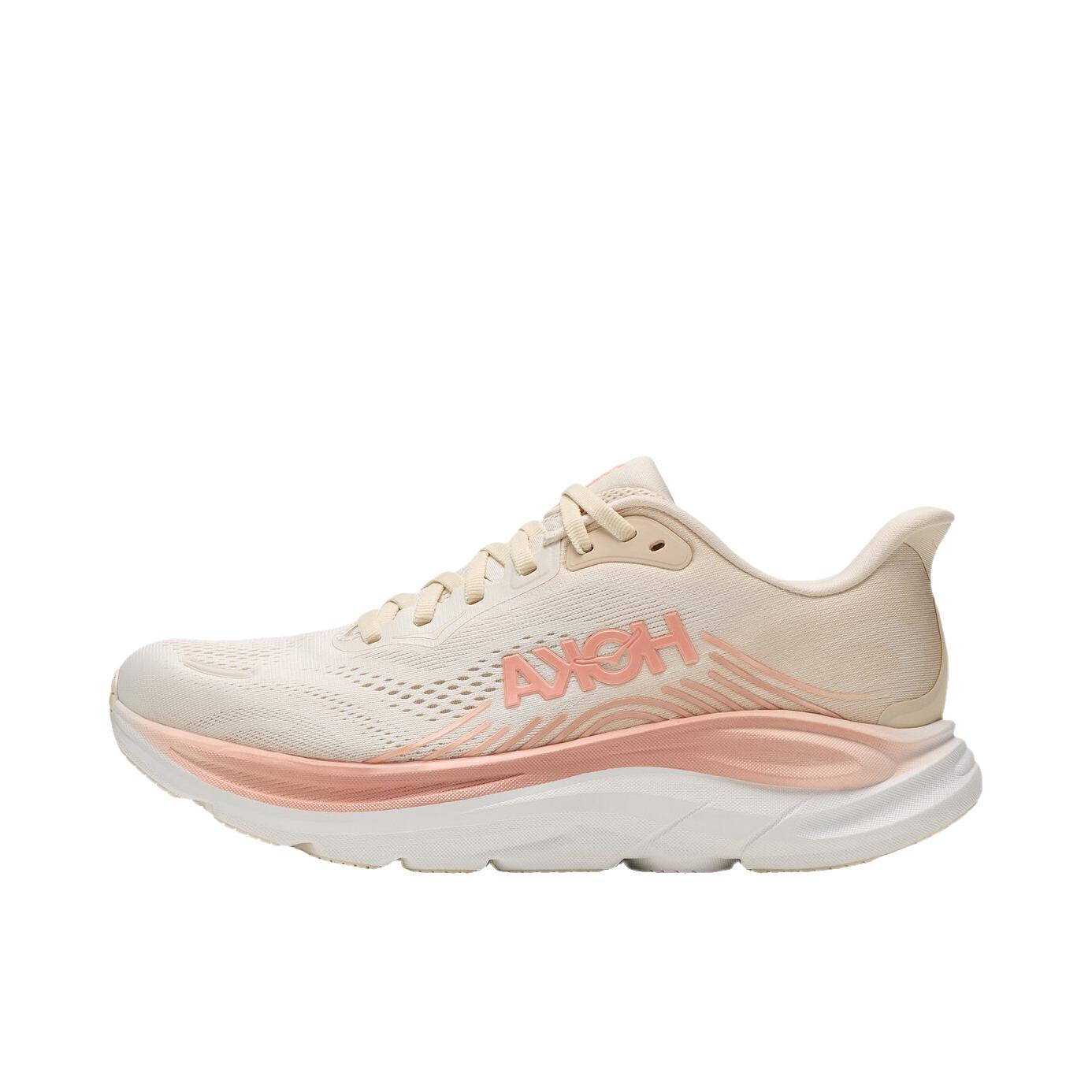 推荐商品：HOKA ONE ONE CLIFTON 11 跑鞋 舒适简约透气耐磨 女款/轻语白/玫瑰金