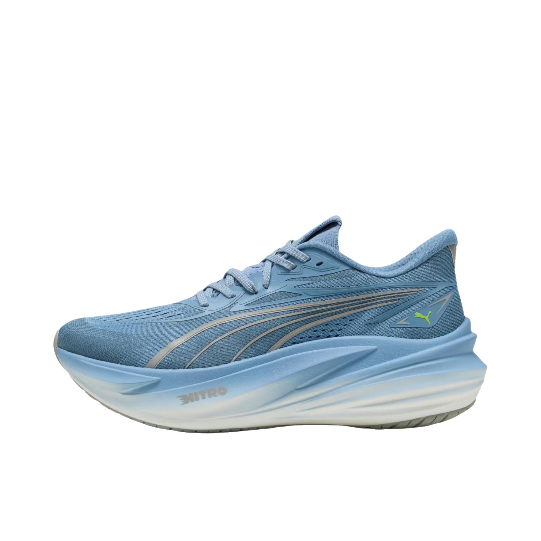 推荐商品：Puma/彪马 Magmax Nitro™ 2 跑鞋 柔软透气休闲厚底贴合回弹缓震防滑 蓝色