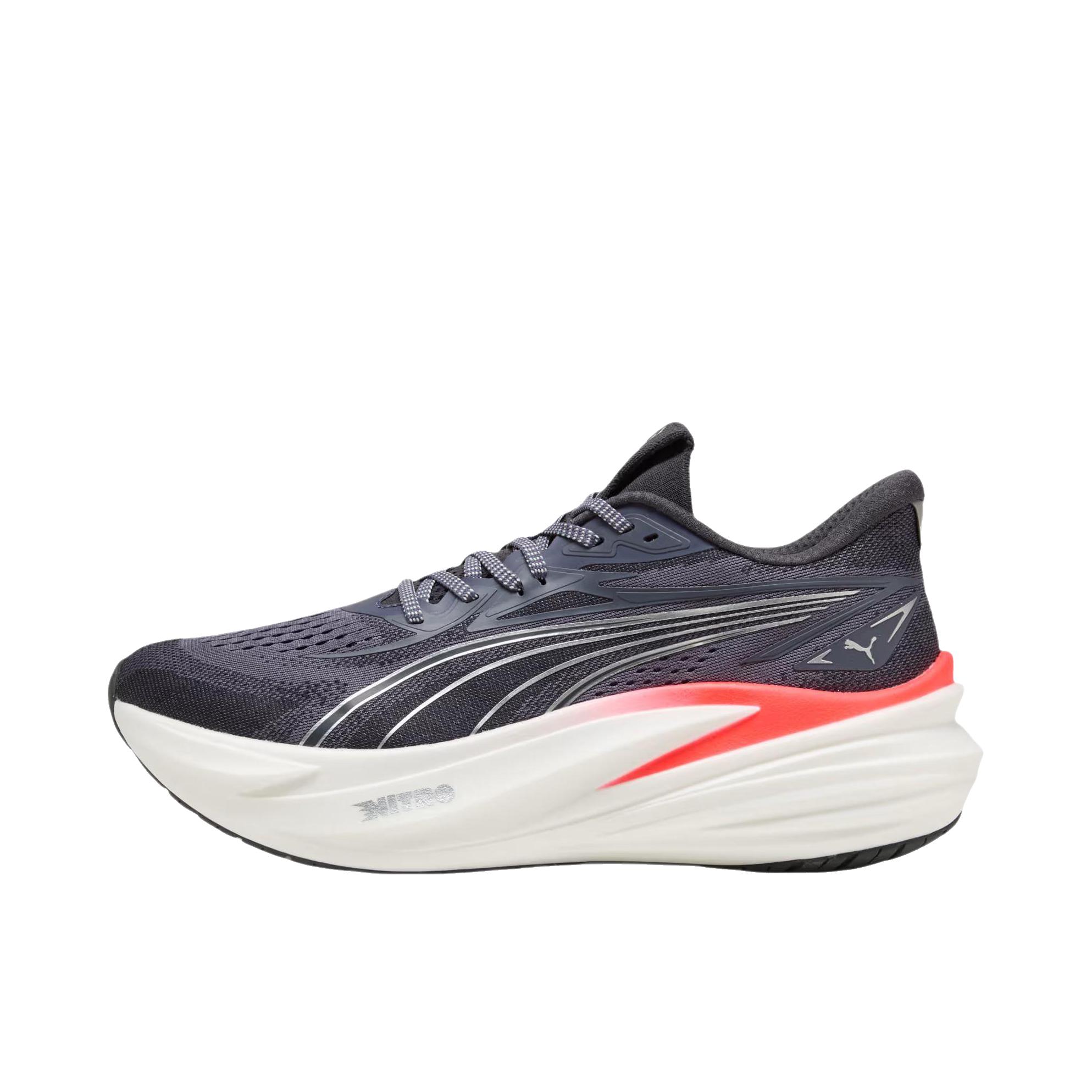 推荐商品：Puma/彪马 Magmax Nitro™ 2 跑鞋 柔软透气休闲厚底贴合回弹缓震防滑 墨色深邃/极致红 