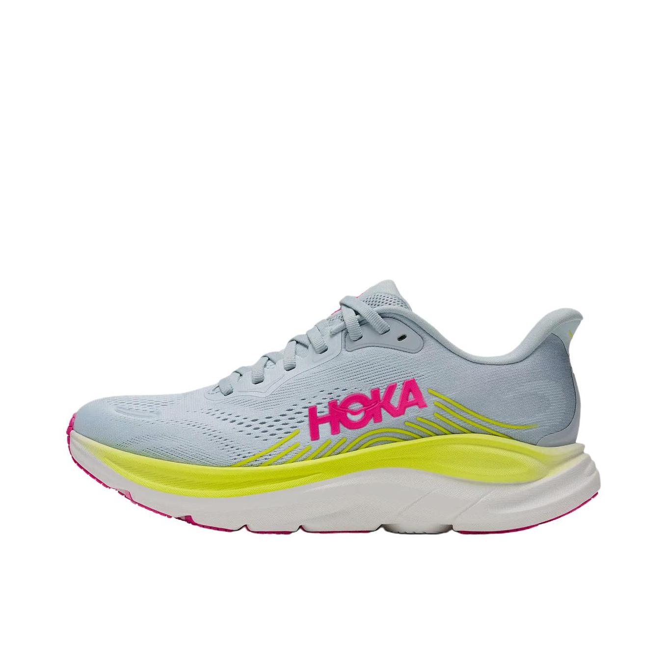 推荐商品：HOKA ONE ONE CLIFTON 11 跑鞋 舒适简约透气耐磨 蓝色/黄色/粉色