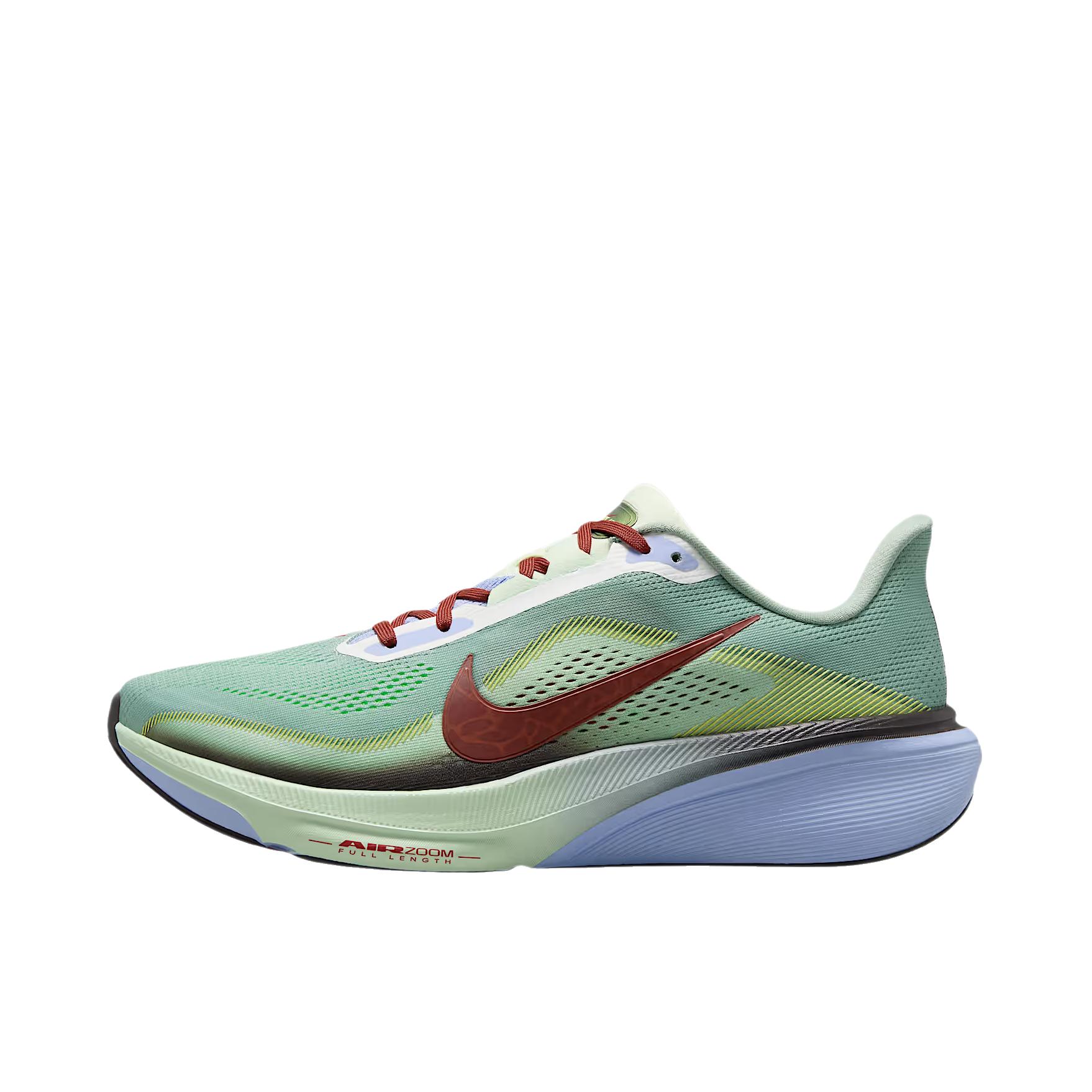 推荐商品：Nike Pegasus 飞马 42 跑鞋 缓震回弹舒适 蒸汽色/霜冻云杉/紫色褪色/粗犷橙色