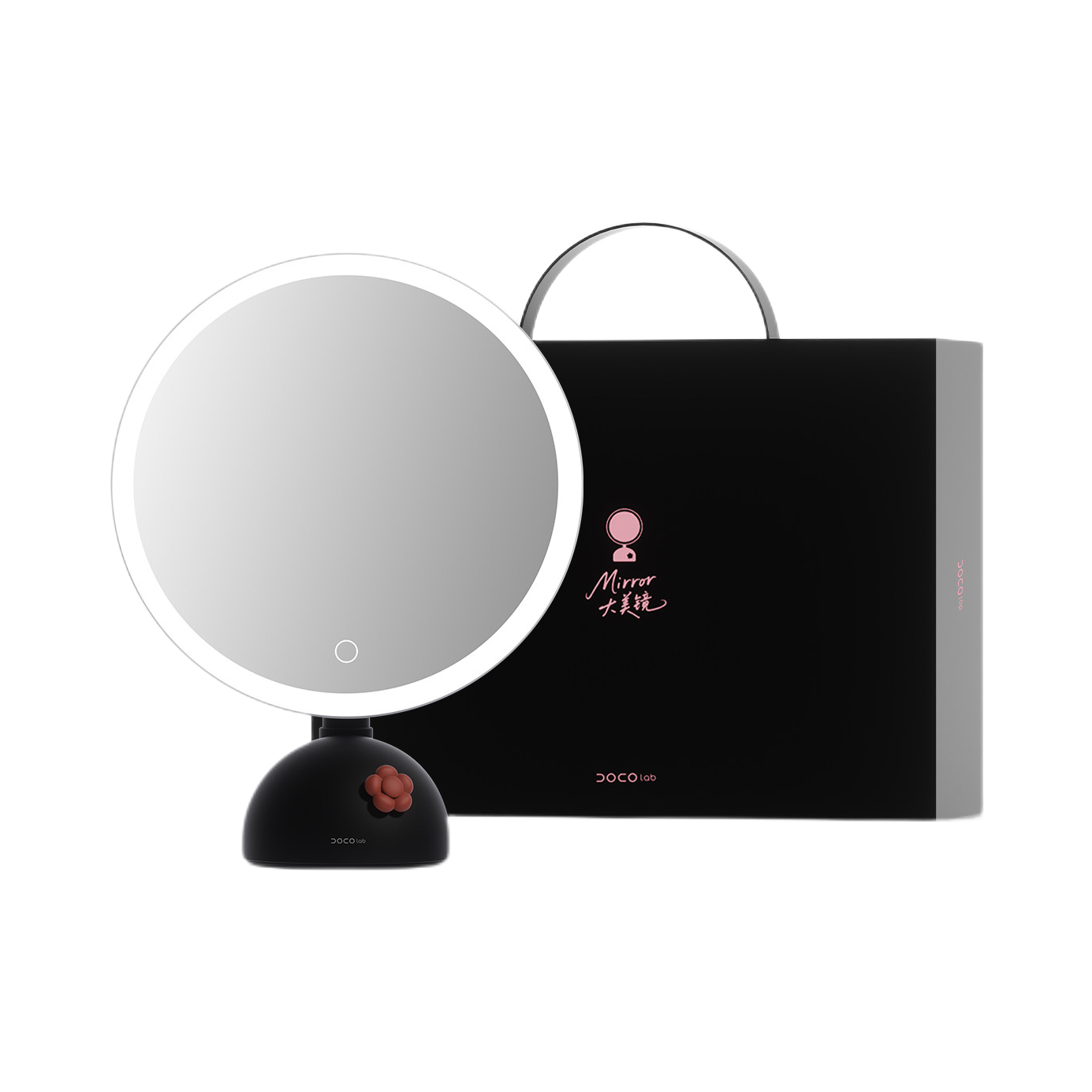 推荐商品：【暗夜玫瑰限定】DOCO LAB LED化妆镜礼盒 高清补光