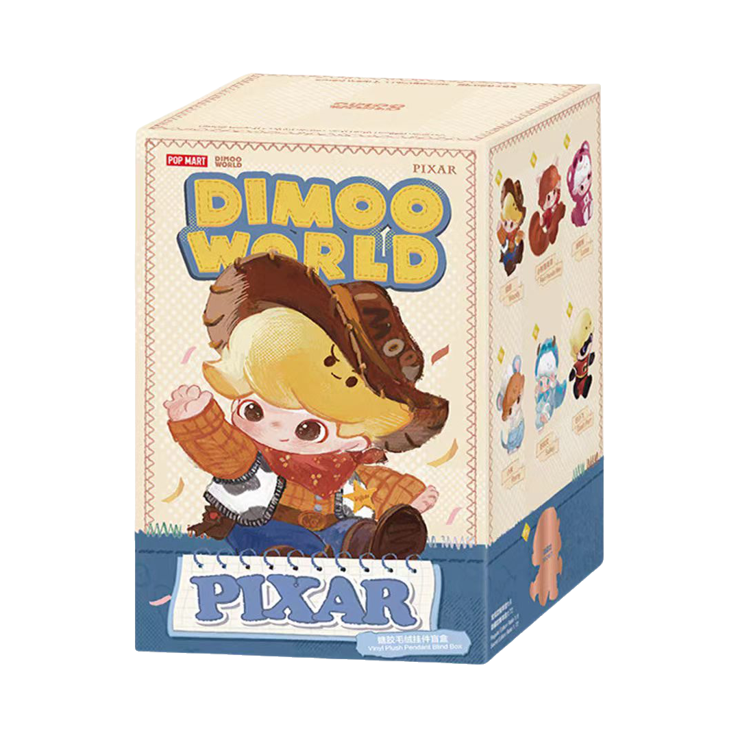推荐商品：POP MART/泡泡玛特 DIMOO WORLD × PIXAR联名系列 搪胶毛绒挂件 盲盒