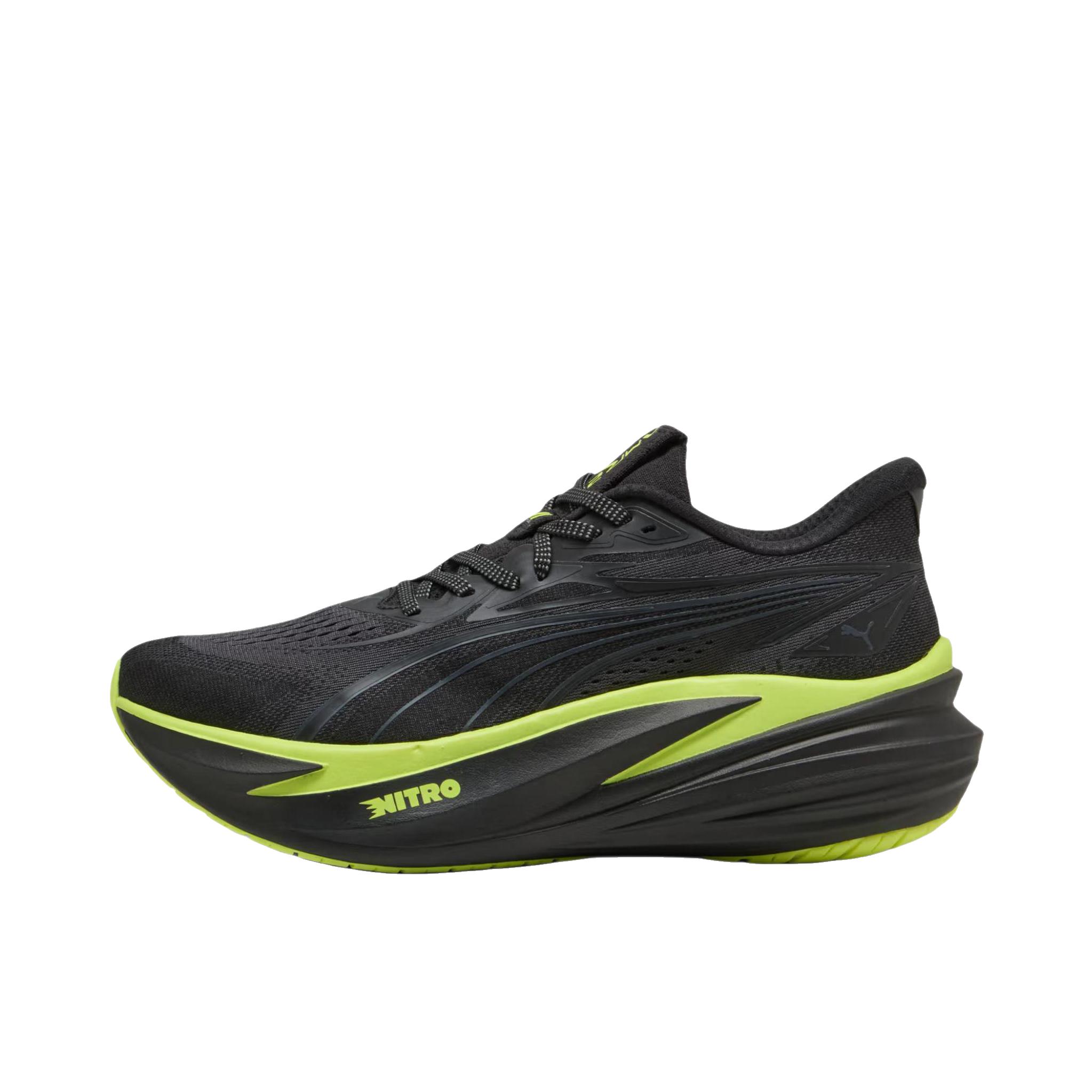 推荐商品：Puma/彪马 Magmax Nitro™ 2 跑鞋 柔软透气休闲厚底贴合回弹缓震防滑  Aston Martin Aramco F1 Team联名/黑色/绿色