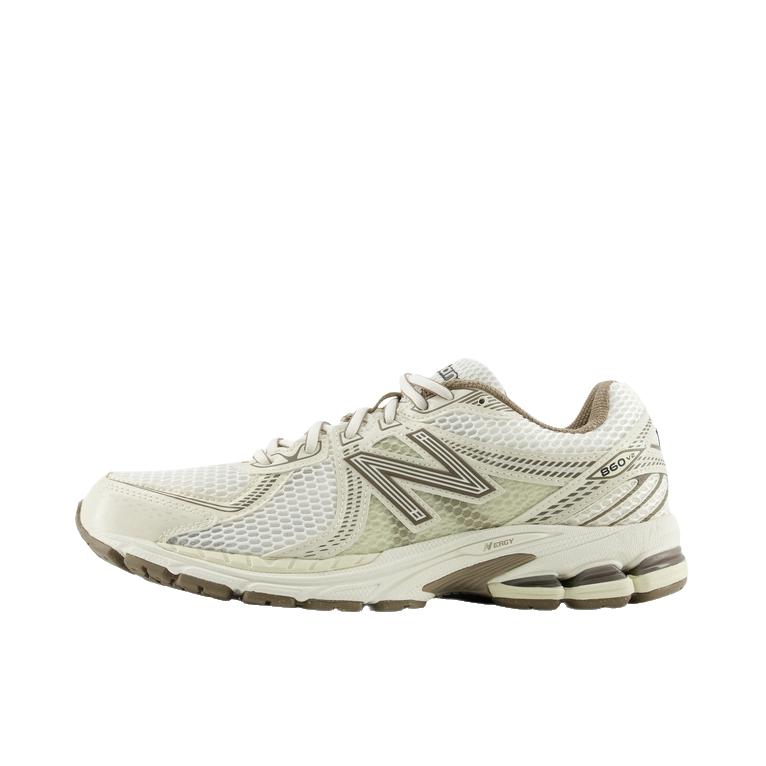 推荐商品：New Balance 860 跑鞋 网面透气防滑耐磨舒适轻便缓震复古 D宽/白色/浅米色