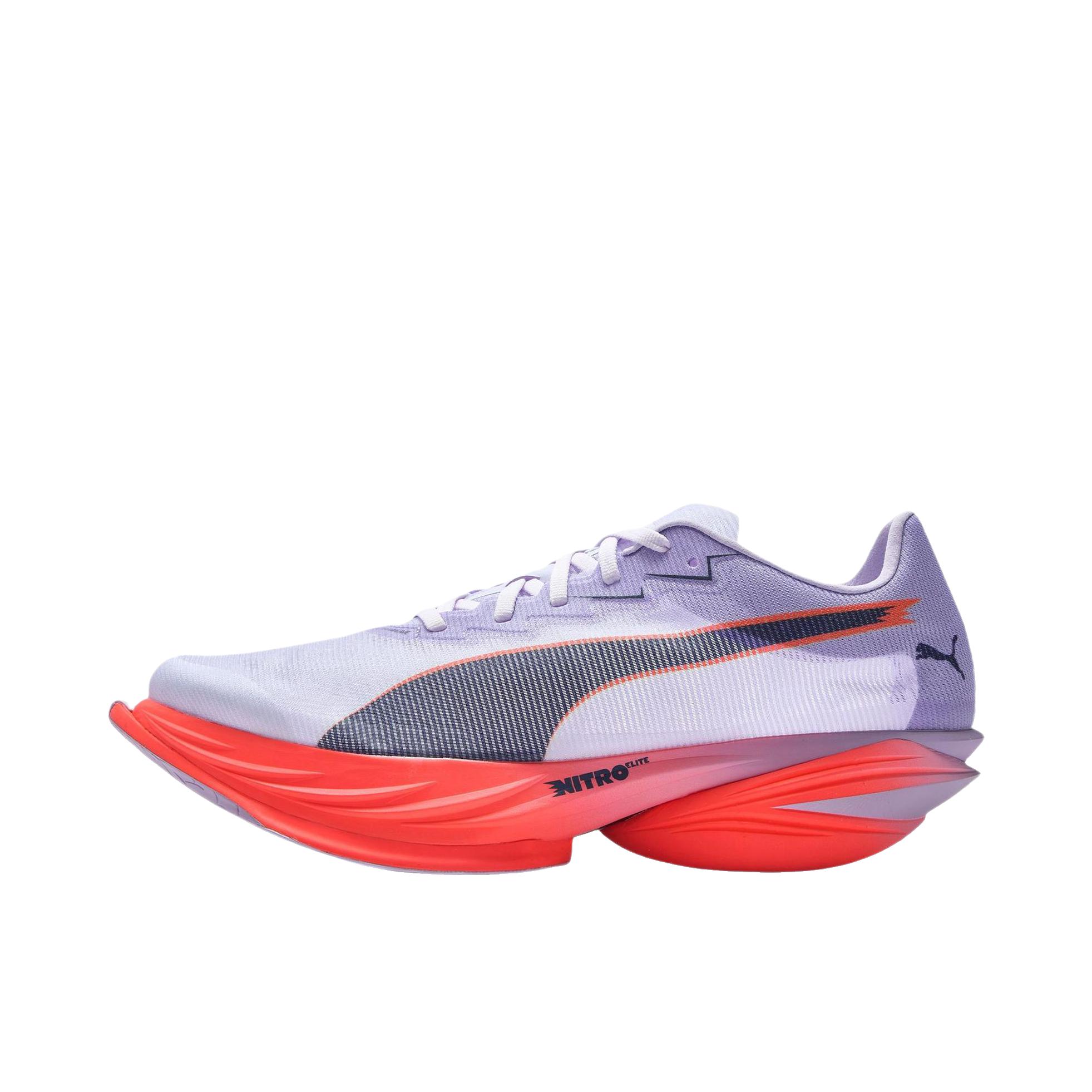 推荐商品：Puma/彪马 FAST-R NITRO Elite 3 异爪 缓震 防滑 轻量 系带 氮气碳板 马拉松 竞速 跑鞋 浅薰衣草紫