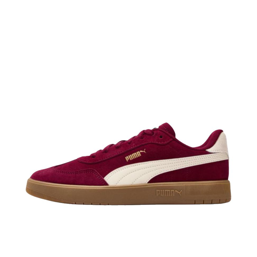 推荐商品：Puma/彪马 ASCENSO SUEDE 板鞋 T头鞋 德训鞋 复古系带低帮薄底 红色/雪白色/金色