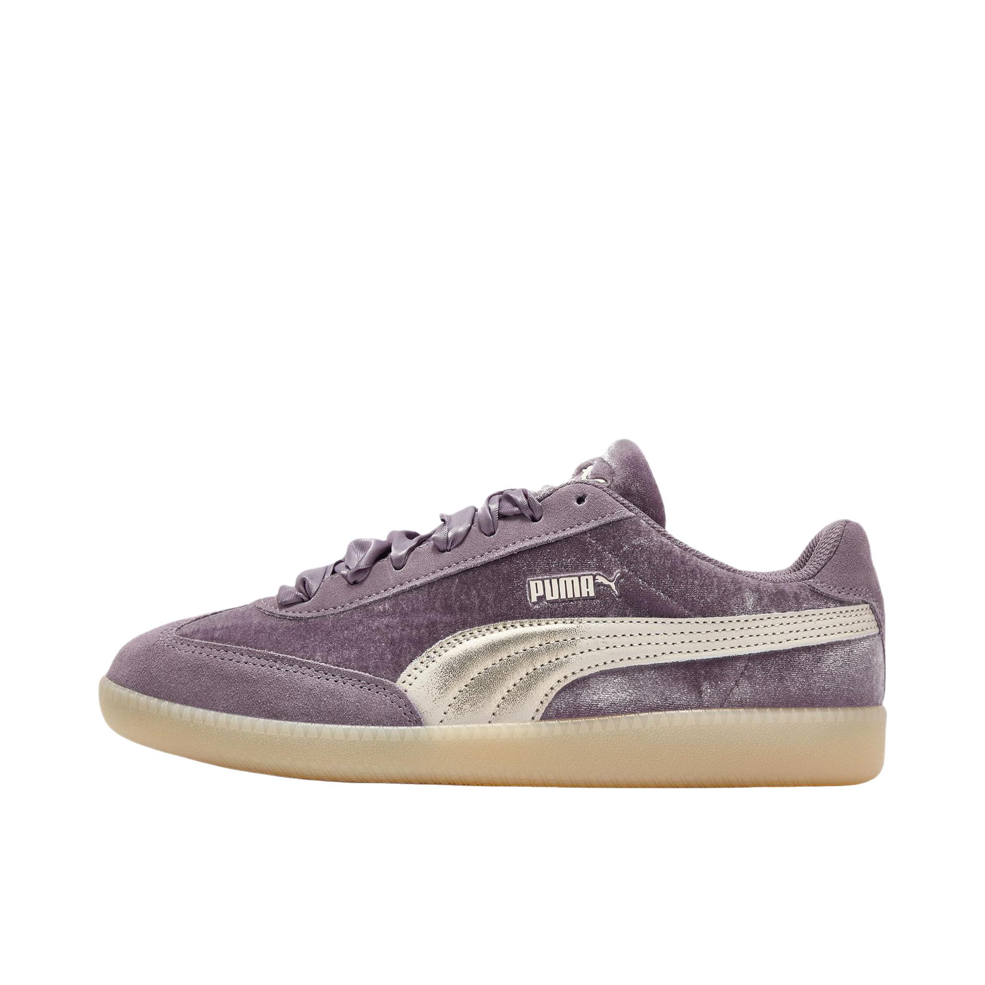 推荐商品：Puma/彪马 9-T T头鞋 德训鞋 板鞋 防滑耐磨减震透气舒适时尚复古百搭薄底 女款/深紫色/雪白色