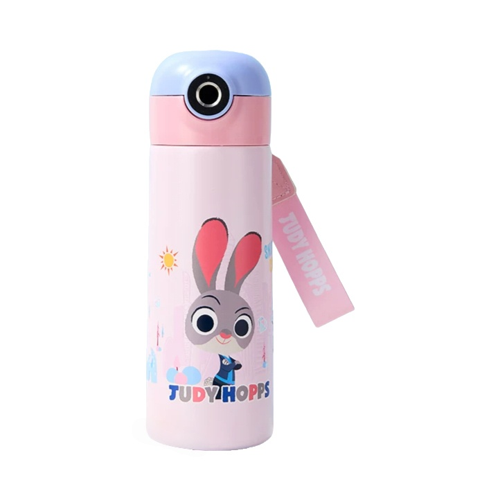 Disney/迪士尼 500ml 吸管式 316不锈钢 指纹保温杯 15176 朱迪
