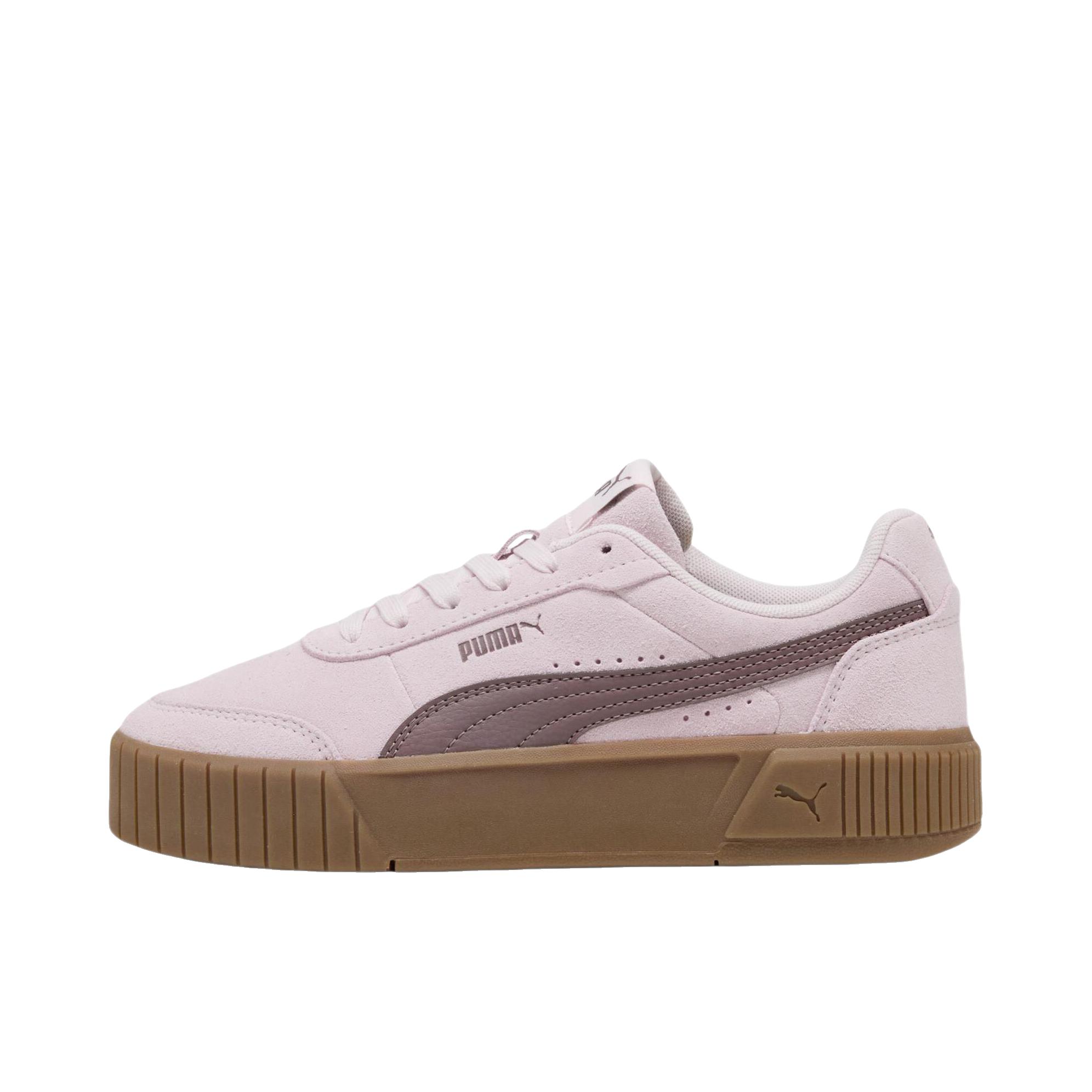 推荐商品：Puma/彪马 Carina Mia 板鞋 松糕鞋 复古运动休闲增高厚底鞋支撑贴合 女款/粉末粉/浓可可色