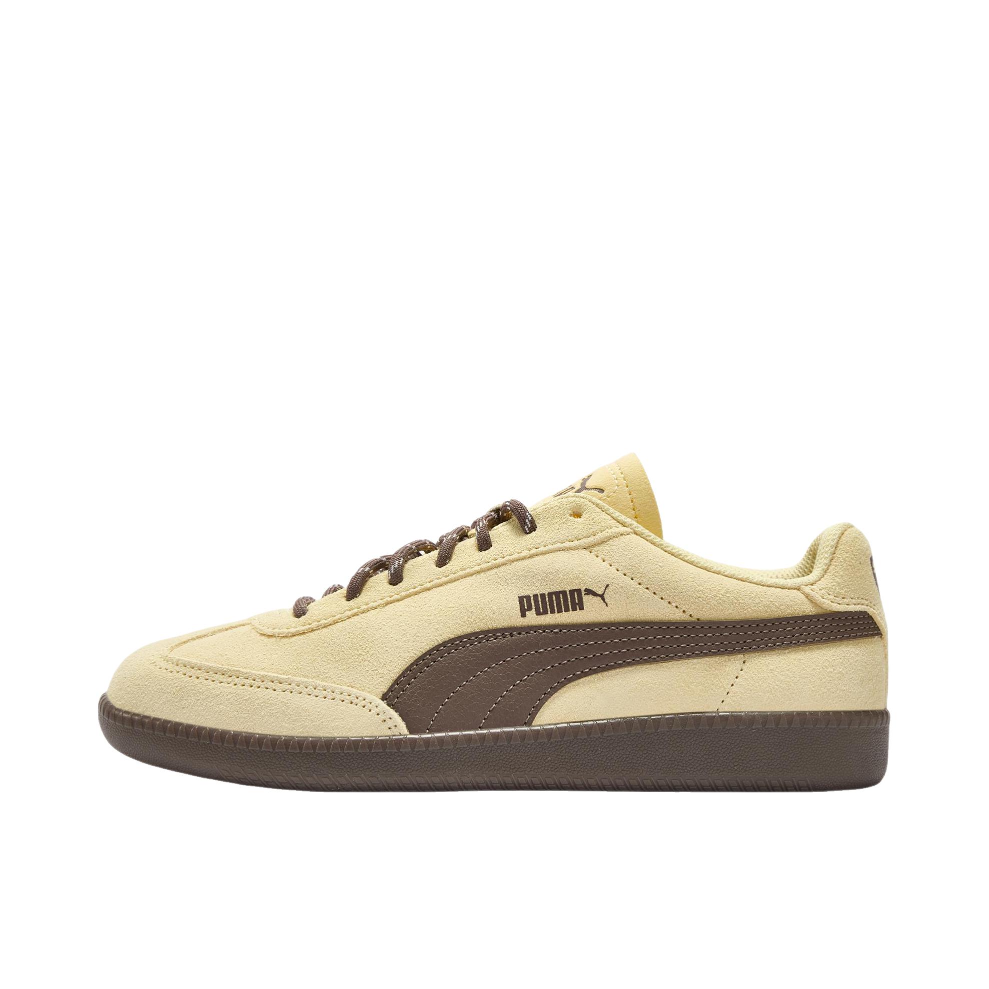 推荐商品：Puma/彪马 9-T T头鞋 德训鞋 板鞋 防滑耐磨减震透气舒适时尚复古百搭薄底 黄色/棕色