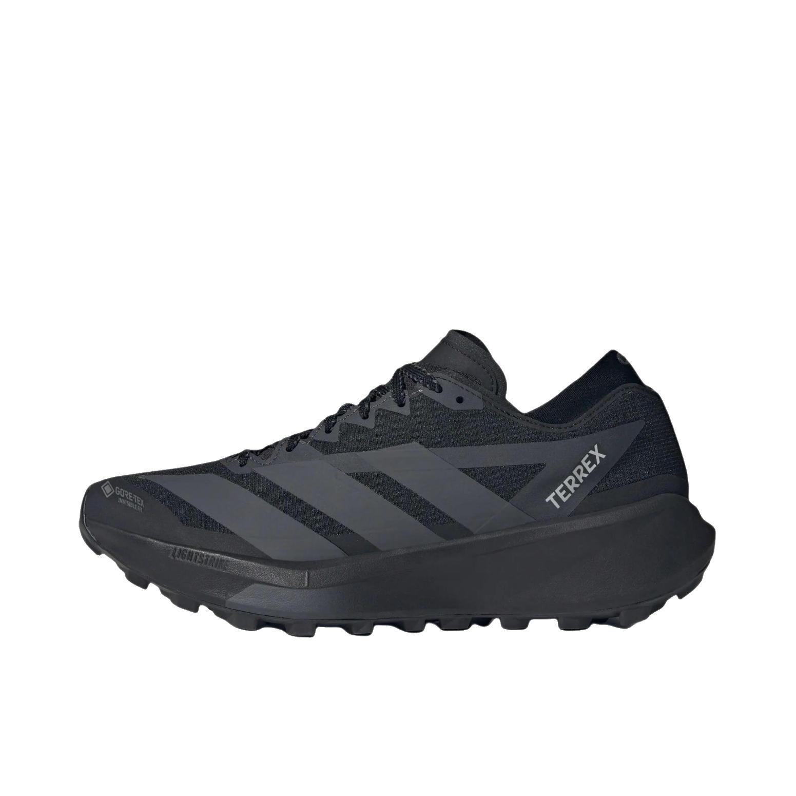 推荐商品：adidas 大速星Terrex Agravic 2 GORE-TEX 越野跑鞋 户外防滑 黑色/深灰色