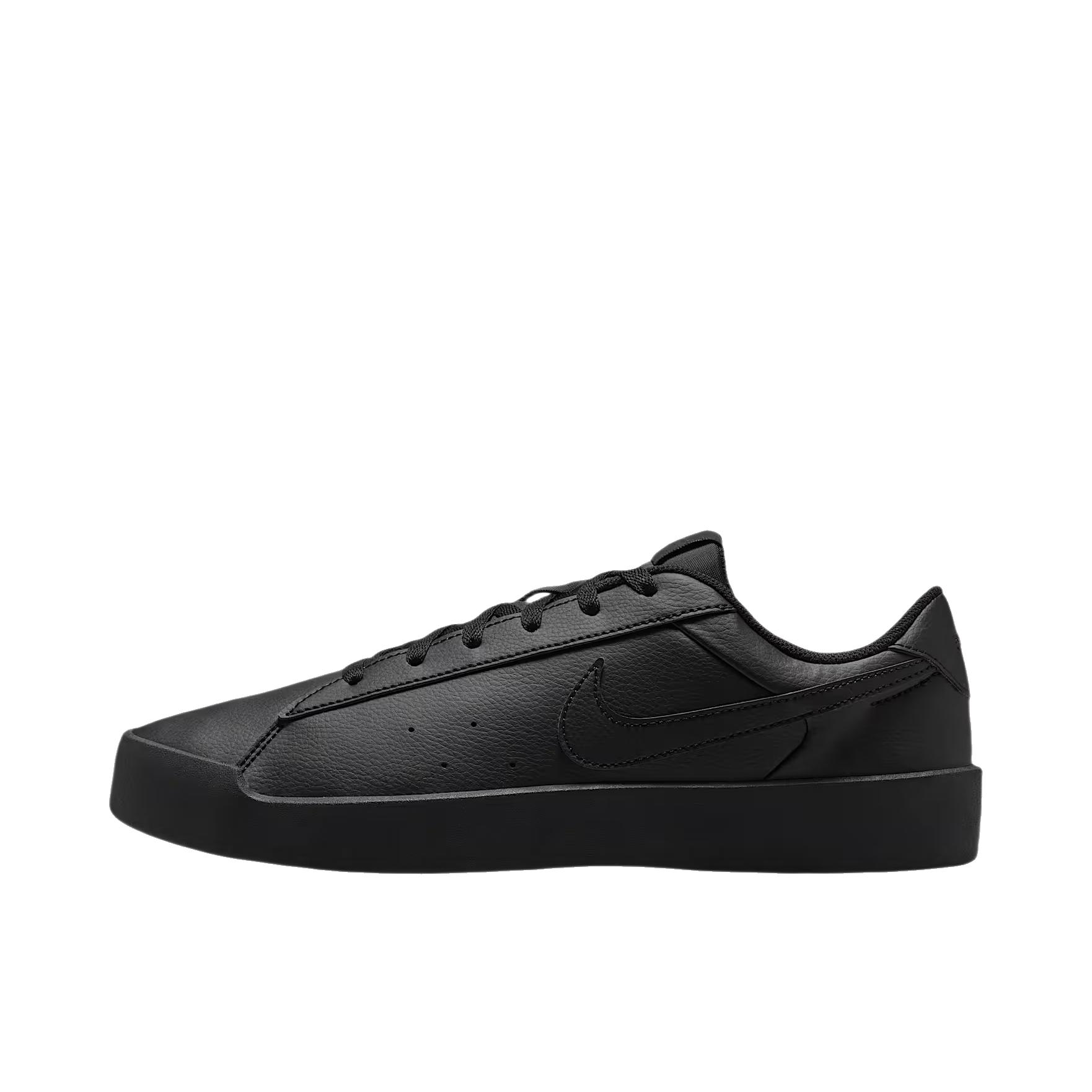 推荐商品：Nike Court Heritage 板鞋 百搭厚底系带圆头 黑色/炭灰色