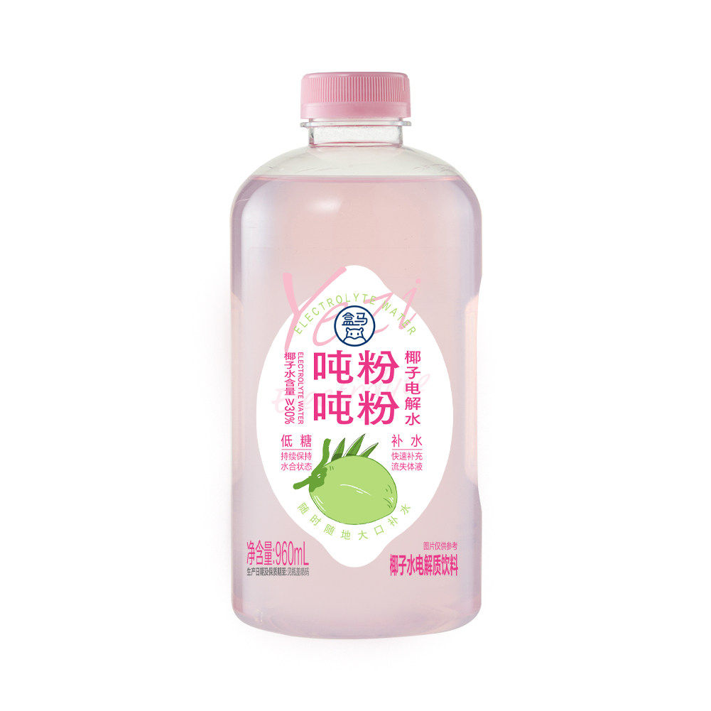 推荐商品：盒马 960ml 吨吨粉粉椰子电解水 瓶装