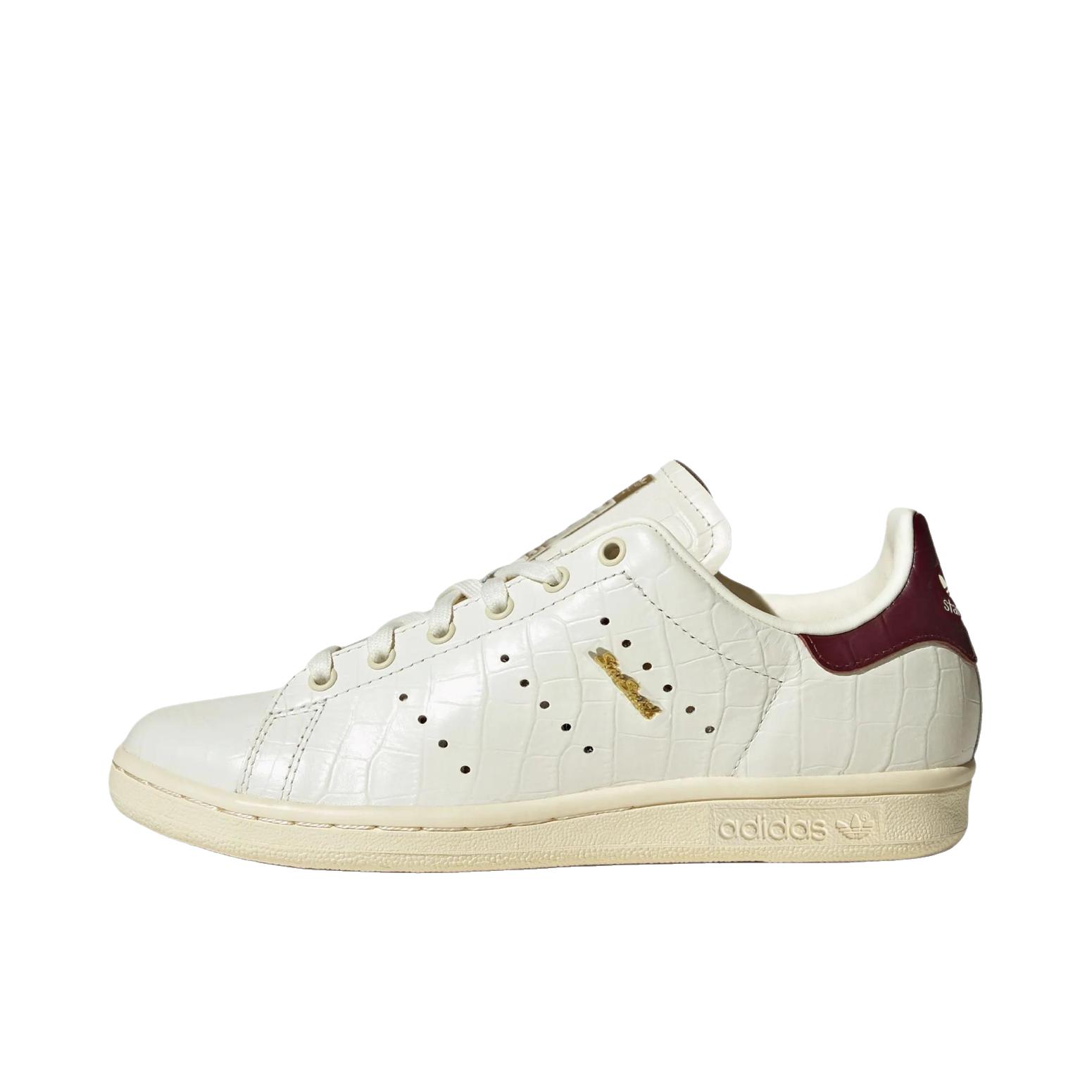 推荐商品：adidas Originals Stan Smith 板鞋 减震透气轻便低帮包裹性 80S元年版/汉玉白/酱紫色