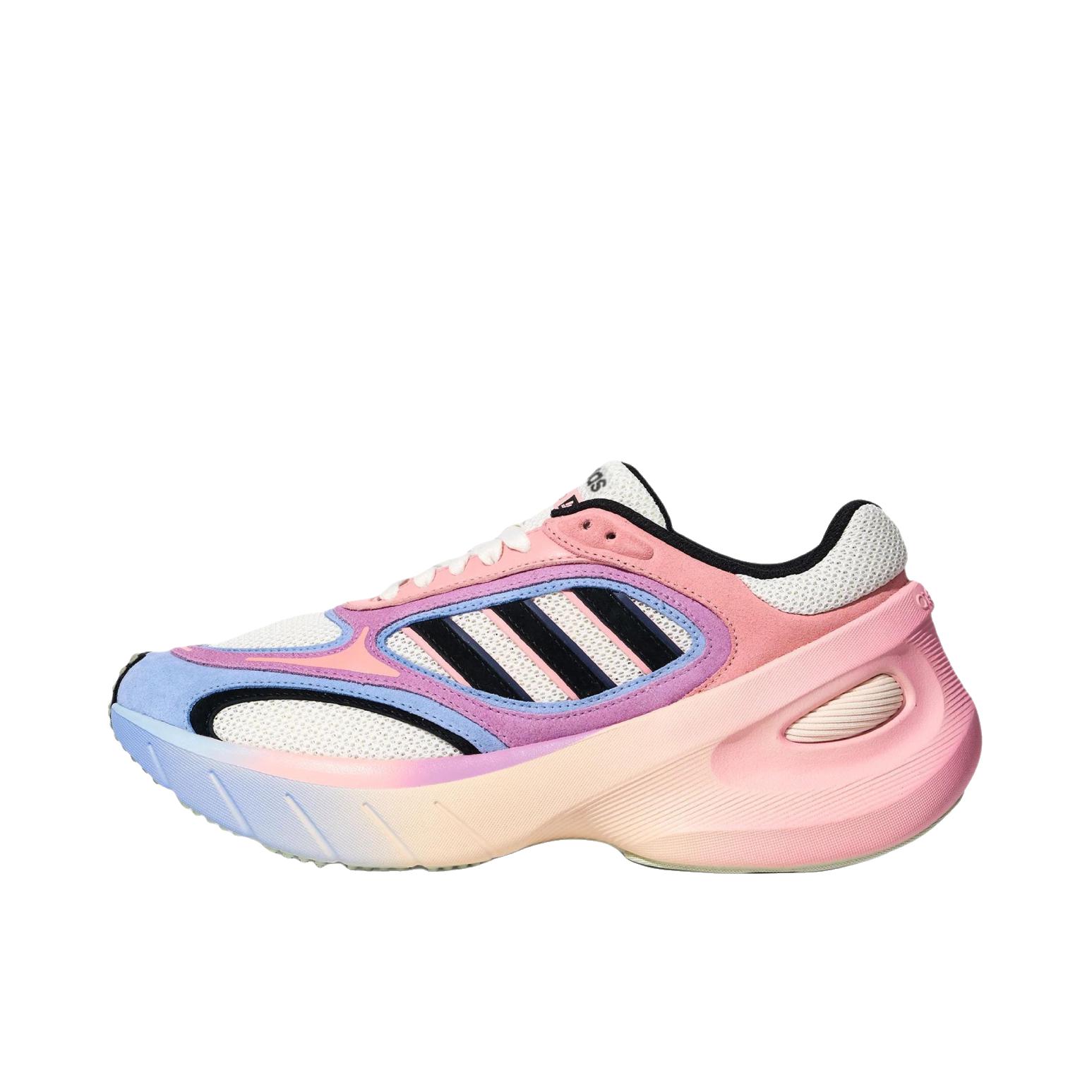 推荐商品：adidas Originals Adizero Goukana 运动休闲鞋 低帮减震防滑厚底支撑贴合 汉玉白/荣耀粉/天蓝色