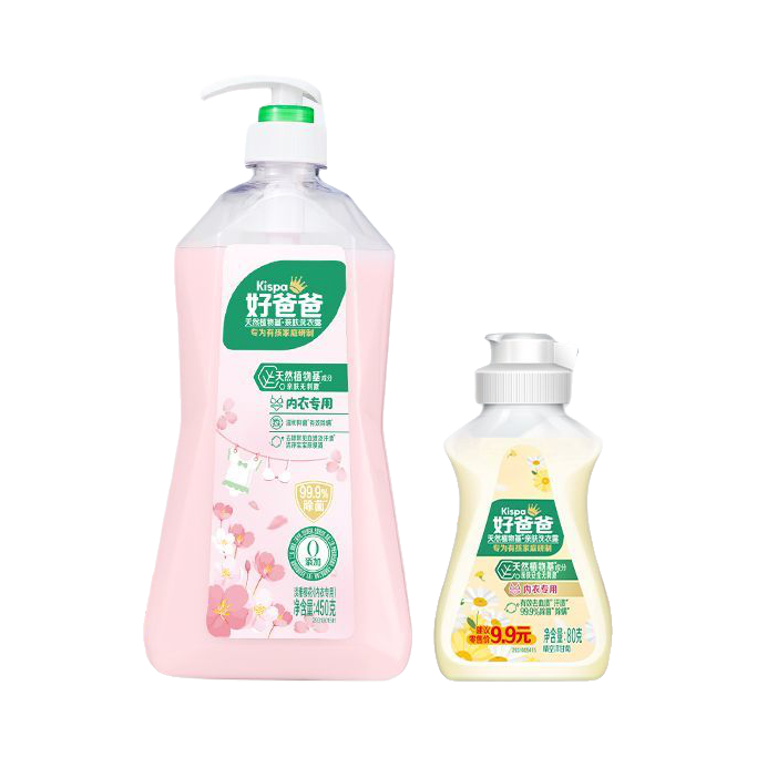 推荐商品：Kispa/好爸爸 淡雅樱花内衣露+清空甘洋菊内衣露 组合装
