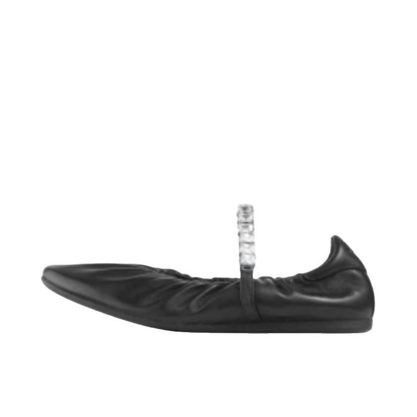 推荐商品：Jimmy Choo JADE BALLERINA 单鞋 芭蕾舞休闲方头 黑色