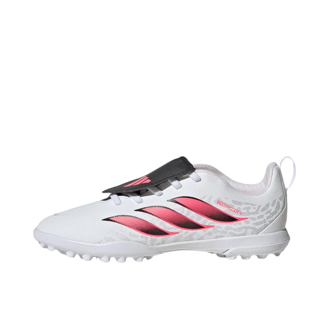 推荐商品：adidas Predator Club FT TF 足球鞋 中端金属碎钉人造草地 大童/白色/漩涡荧光红/黑色