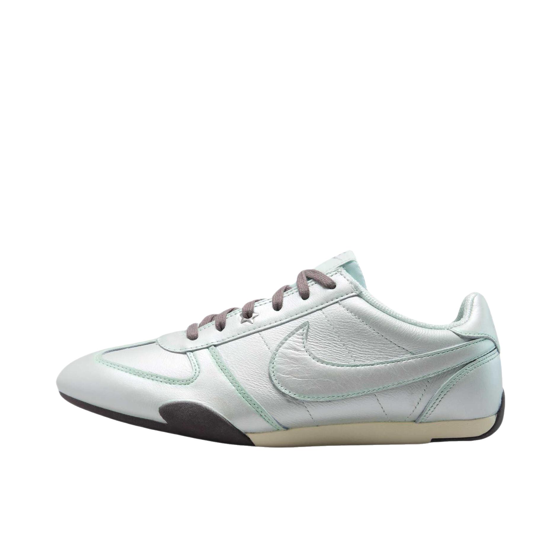 推荐商品：Nike Sprint Sister 运动休闲鞋 系带平跟圆头薄底复古芭蕾风 低帮/金属银/椰奶白/巴洛克棕/洞穴石/淡绿色