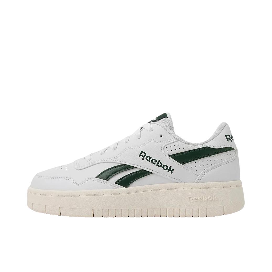 推荐商品：Reebok/锐步 BB 1000 Double 板鞋 简约舒适 白色/绿色