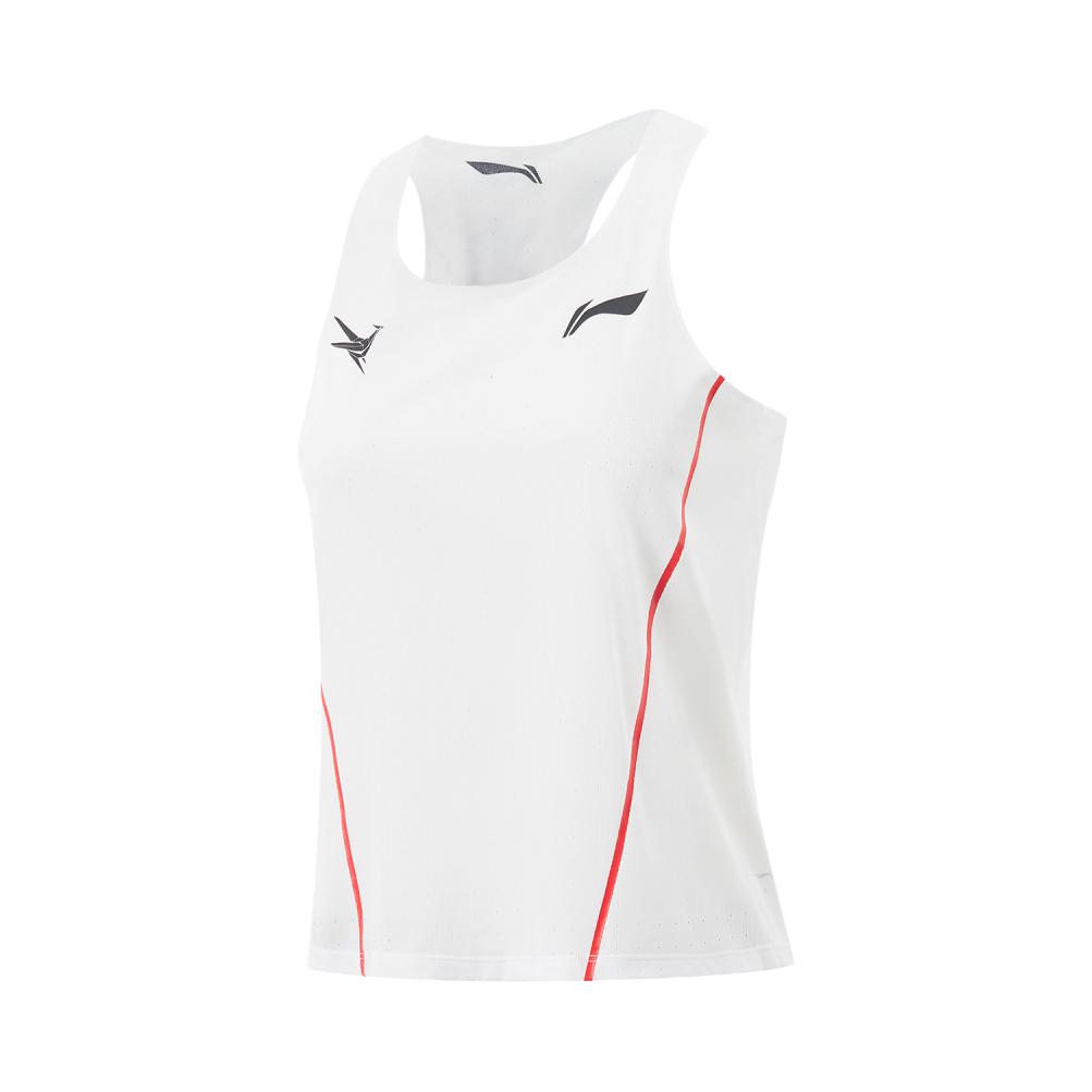 【大迫杰同款】Li Ning/李宁 小龙雀 跑步系列速干轻薄无袖亲肤弹力背心 女装 AAYV126 标准白新