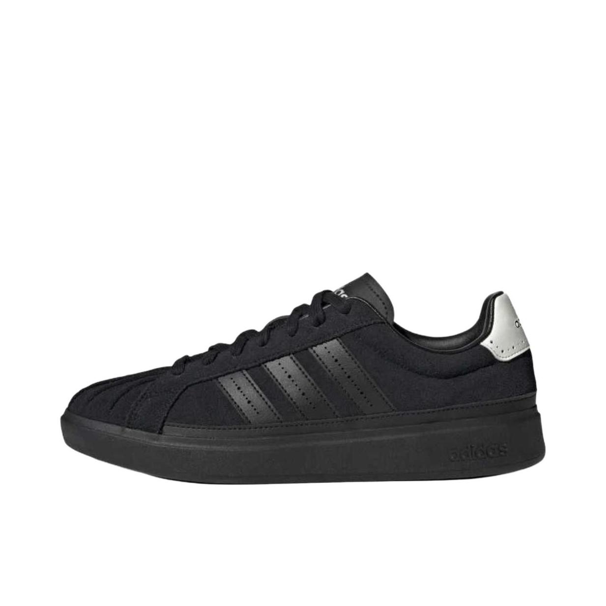 推荐商品：adidas STREETTALK 板鞋 休闲运动舒适合成革贴合圆头 黑色