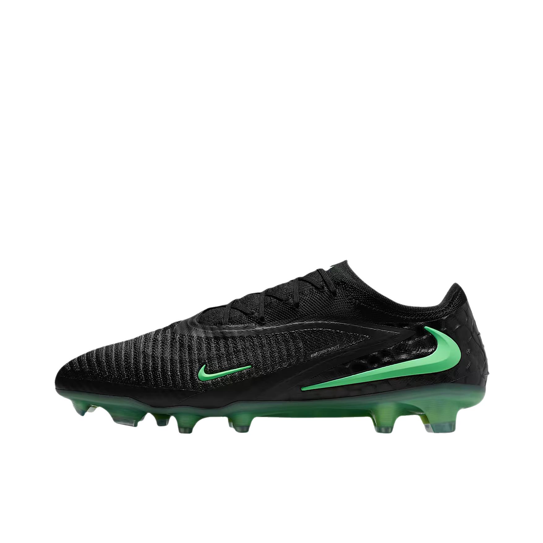 推荐商品：Nike Phantom 6 Elite FG 足球鞋 顶级长钉胶质天然硬质草地耐磨 黑色/幻彩绿