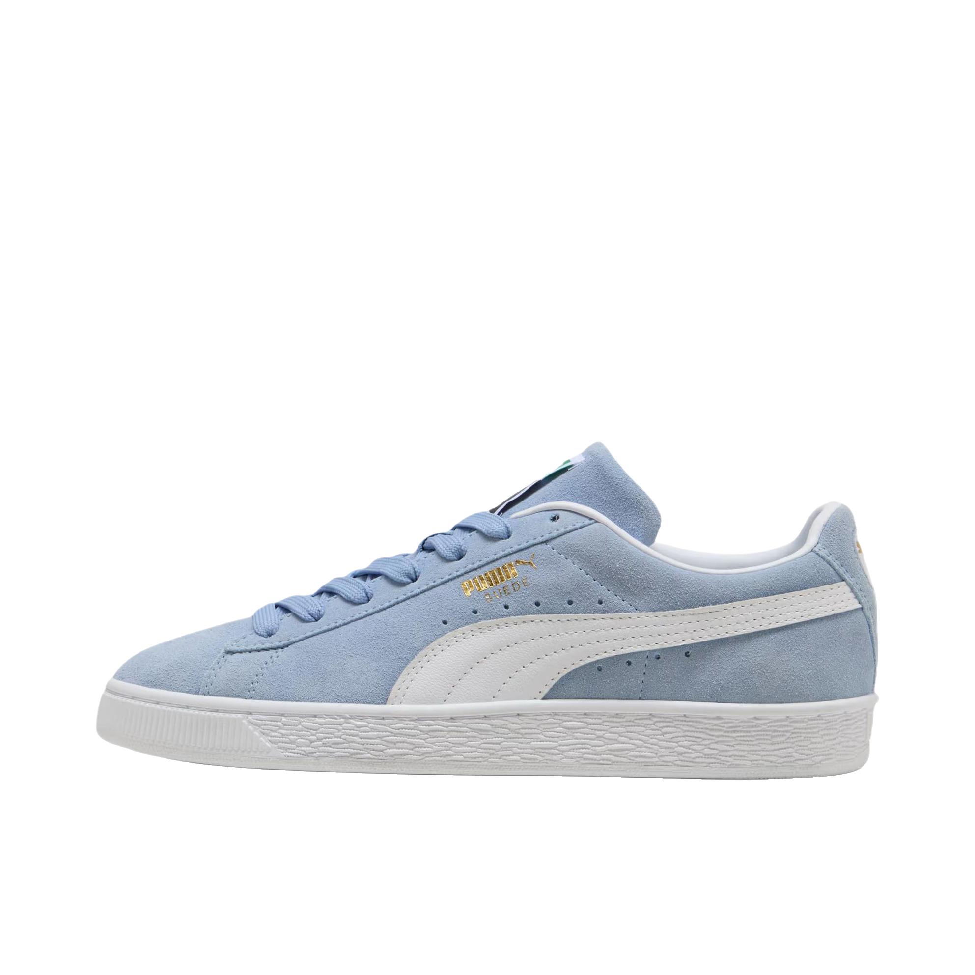 推荐商品：Puma/彪马 Suede Classic 面包鞋 板鞋 舒适百搭防滑耐磨轻便透气复古低帮圆头 浅蓝色/PUMA白色