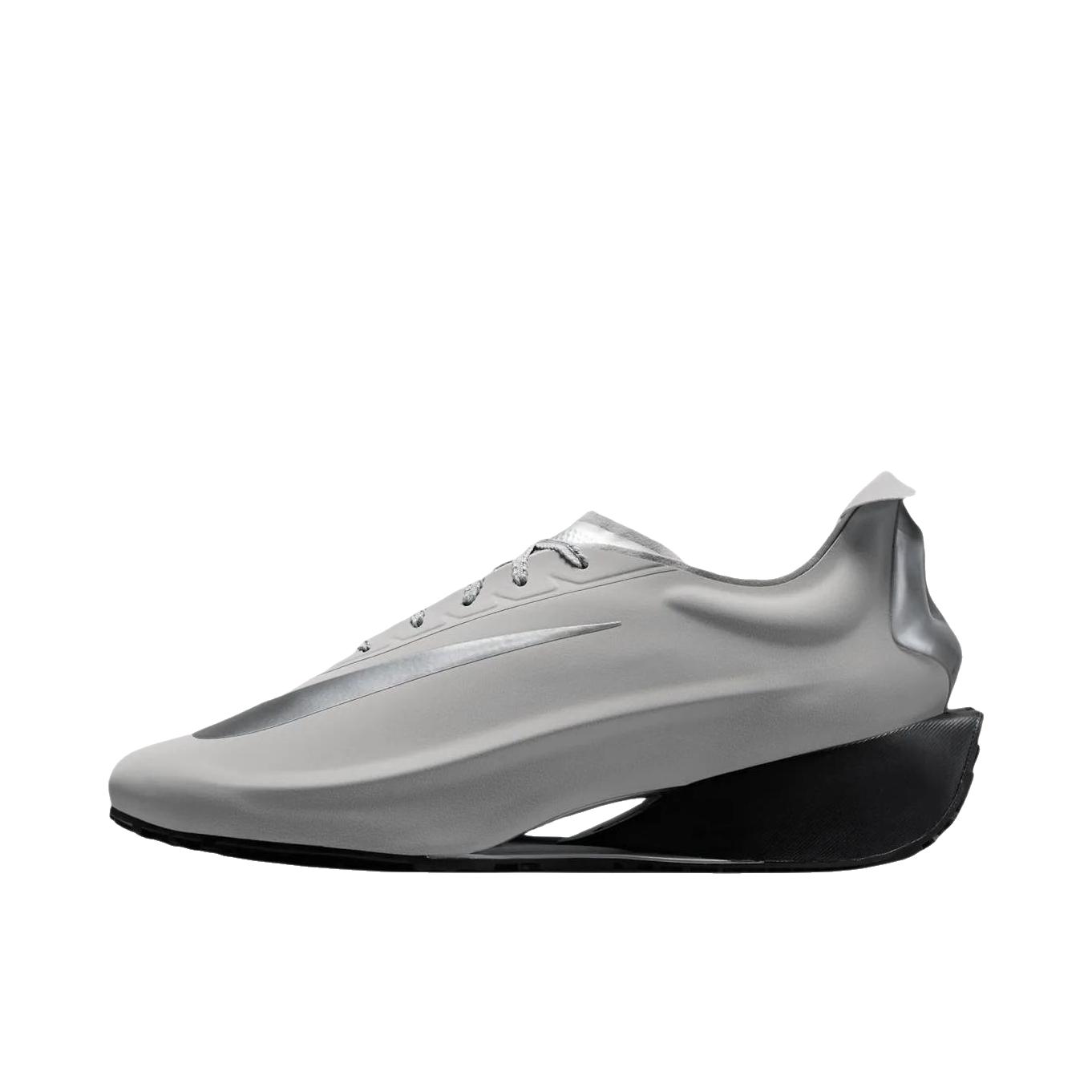 推荐商品：Nike First Sight Noir 跑鞋 系带圆头厚底 灰色/银色