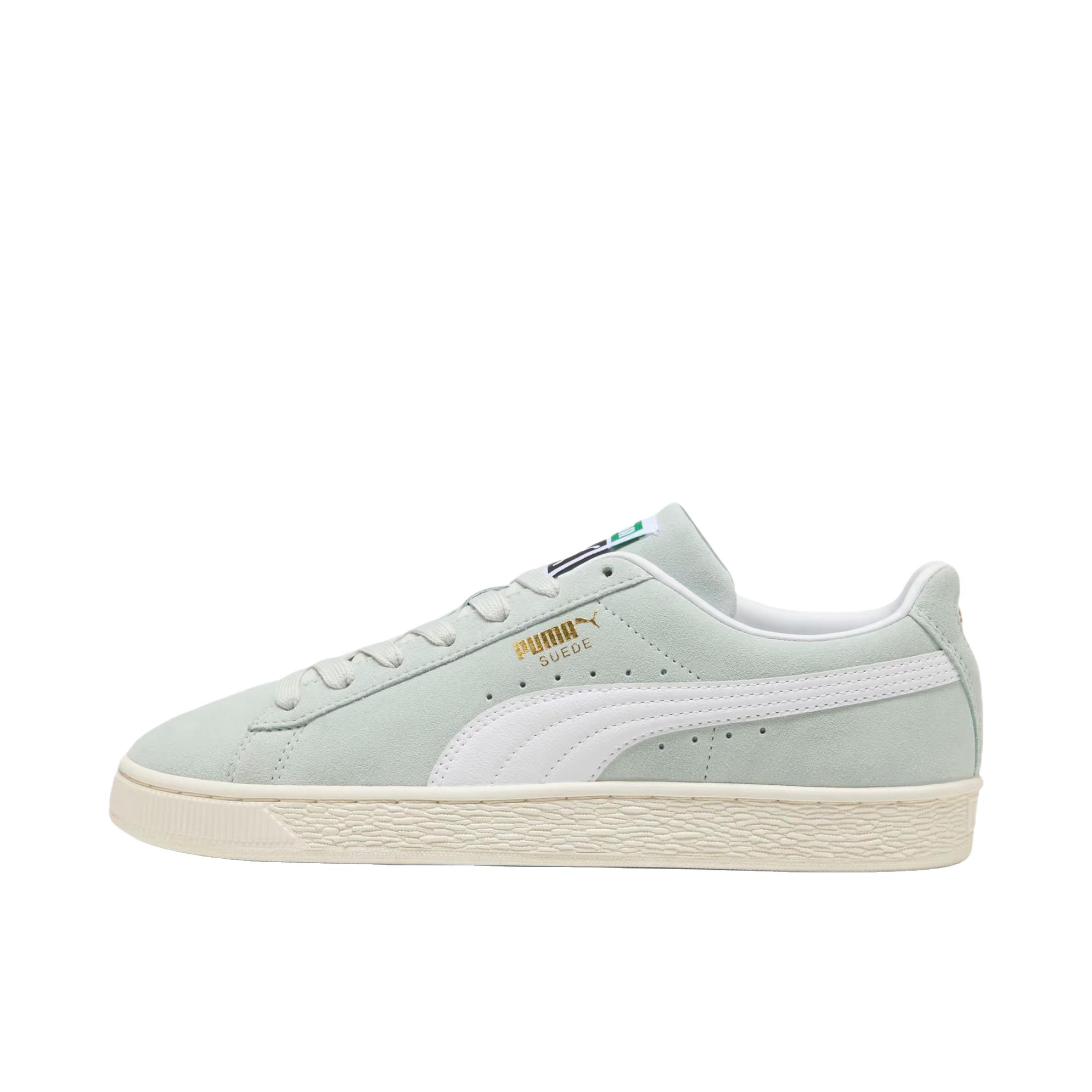 推荐商品：Puma/彪马 Suede Classic 面包鞋 板鞋 舒适百搭防滑耐磨轻便透气复古低帮圆头 薄荷奶油色/PUMA白色