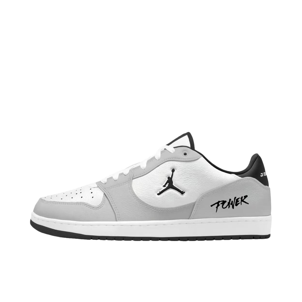 推荐商品：定制款 Jordan COURT CONNECT 篮球鞋 简约实战复古耐穿 白灰