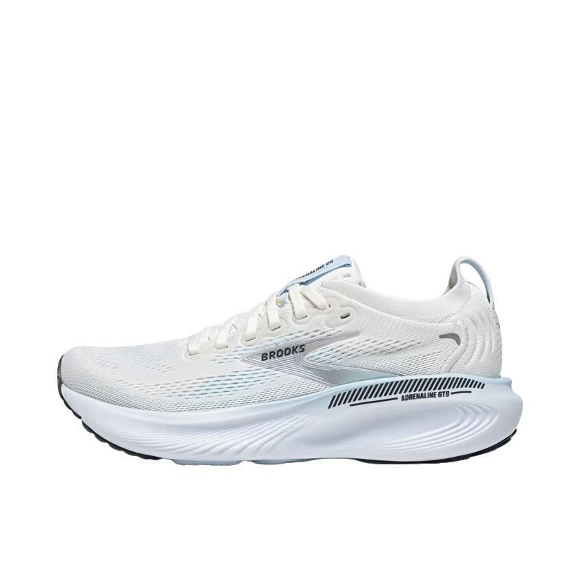 推荐商品：Brooks/布鲁克斯 Adrenaline GTS 追岚25 跑鞋 减震透气 女款/行星白/淡蓝色/白底幻彩