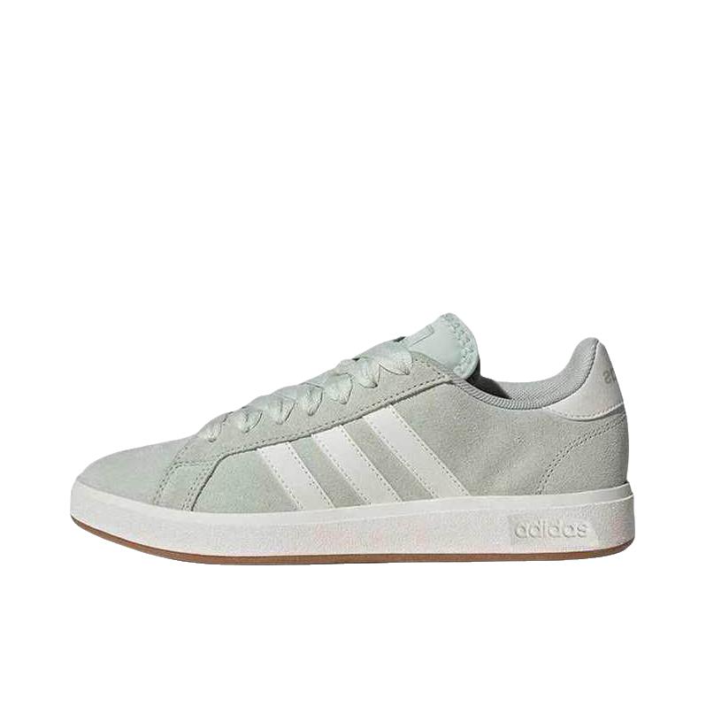 推荐商品：adidas Grand Court Base 00s 面包鞋 板鞋 T头防滑耐磨轻运动合成革薄底贴合 女款/草绿色