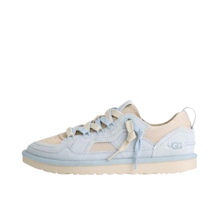 推荐商品：UGG Low Profile Sneaker 运动休闲鞋 复古低帮平跟牛剖层革圆头 天空蓝/海盐色