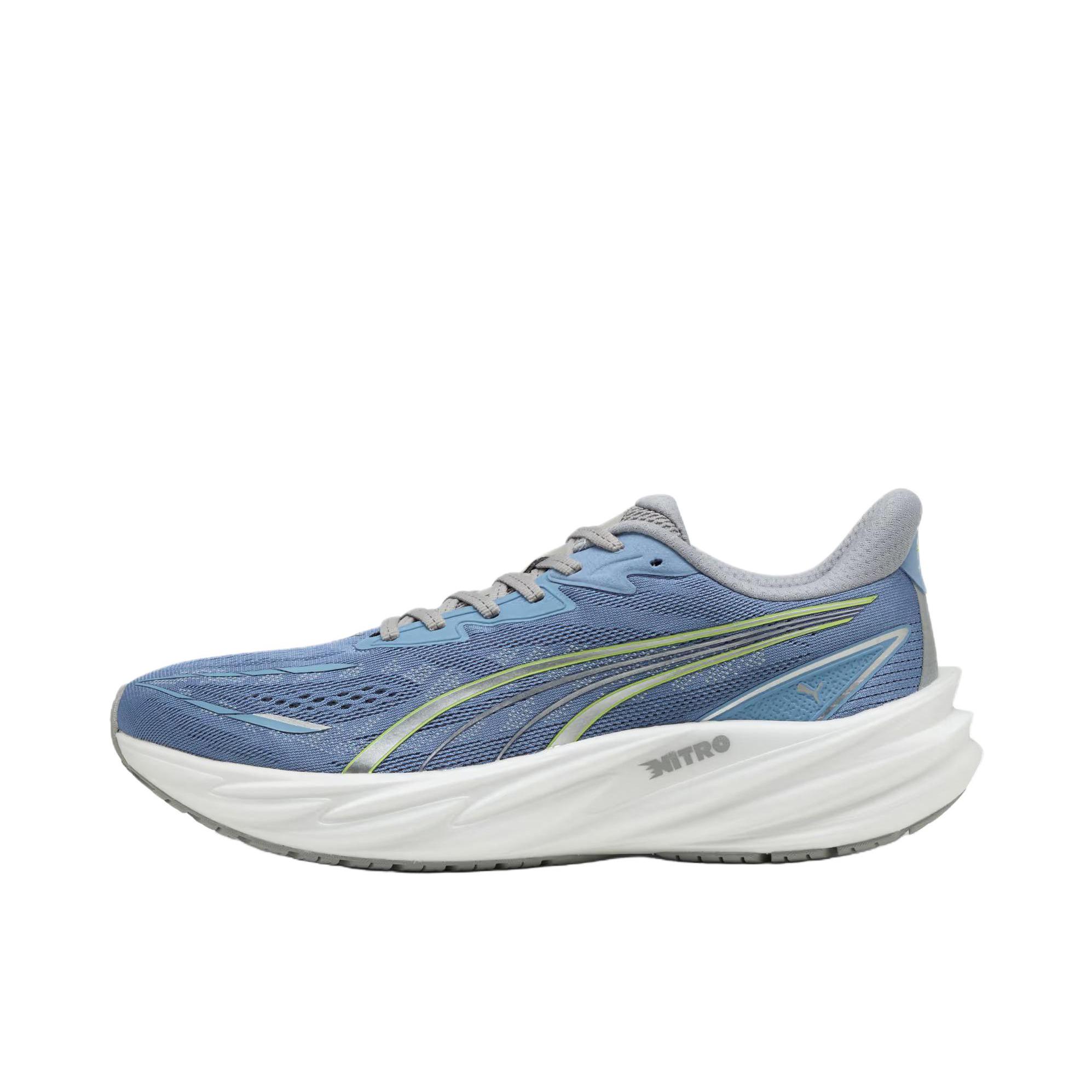 推荐商品：Puma/彪马 Velocity Nitro 5 跑鞋 轻质圆头 禅意蓝/阳光青柠