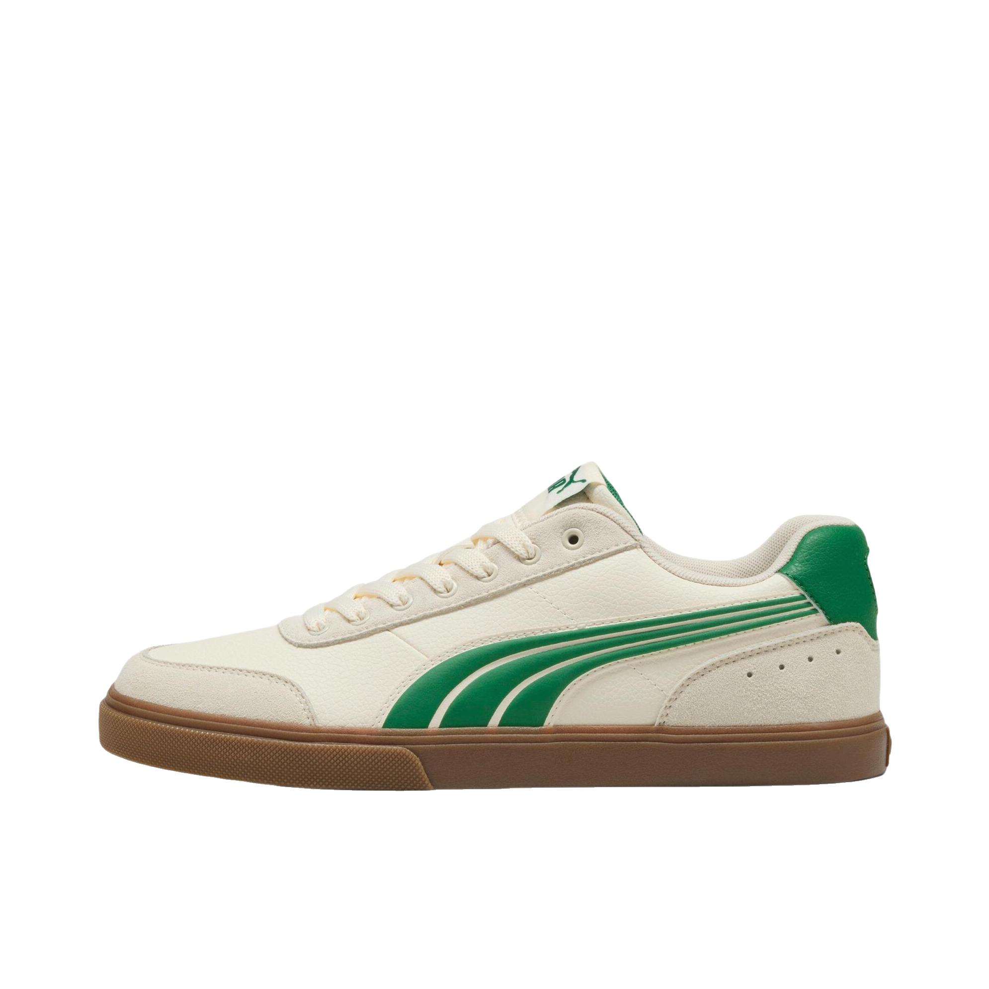 推荐商品：Puma/彪马 court ever cv 板鞋 柔软圆头平跟 白色/绿色