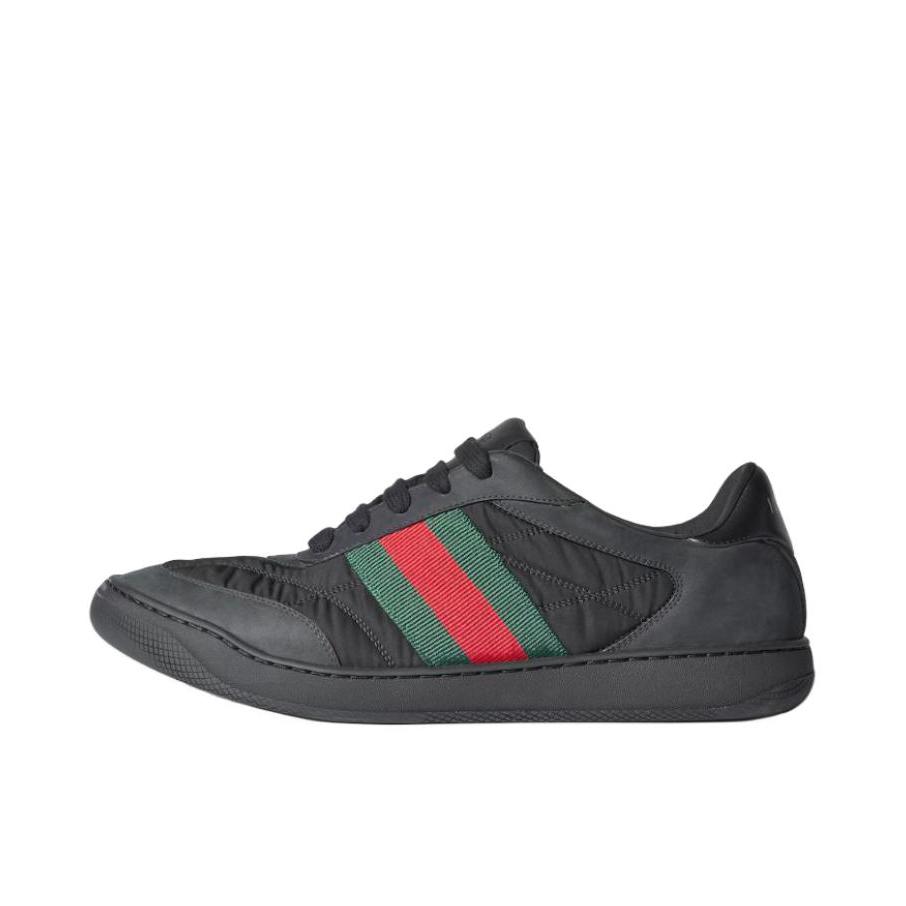 推荐商品：Gucci Screener 板鞋 皮革圆头系带 黑色