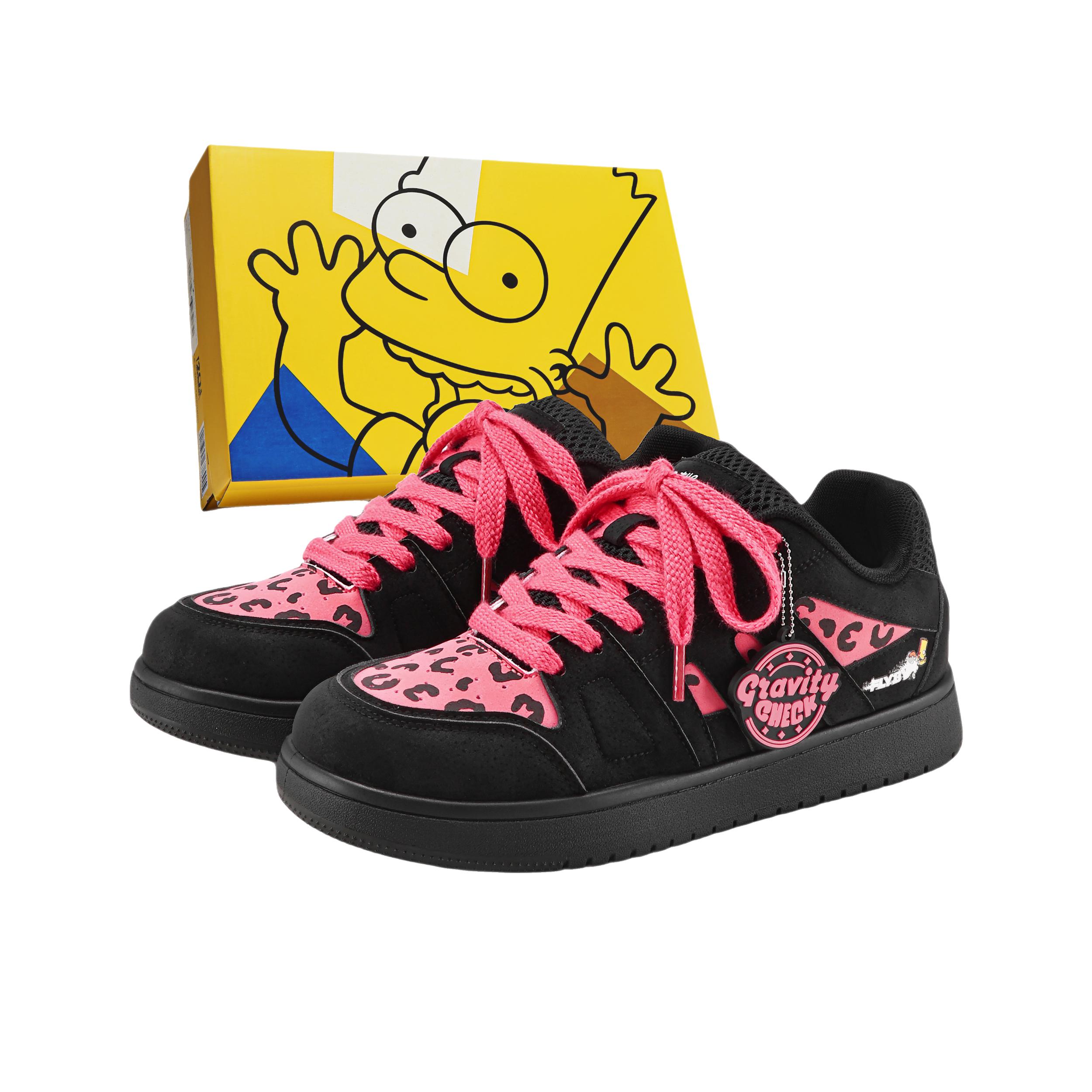 推荐商品：The Simpsons/辛普森一家 空军一号 板鞋 支撑皮革街头运动风防水包裹性增高 国内/亚太版本/礼盒款/豹纹红