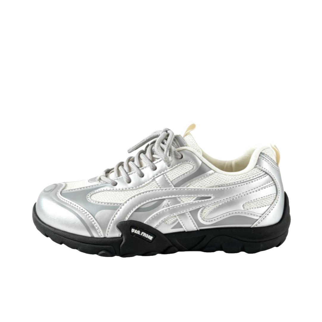 推荐商品：大嘴猴 运动休闲鞋 复古潮流舒适 女款/银色