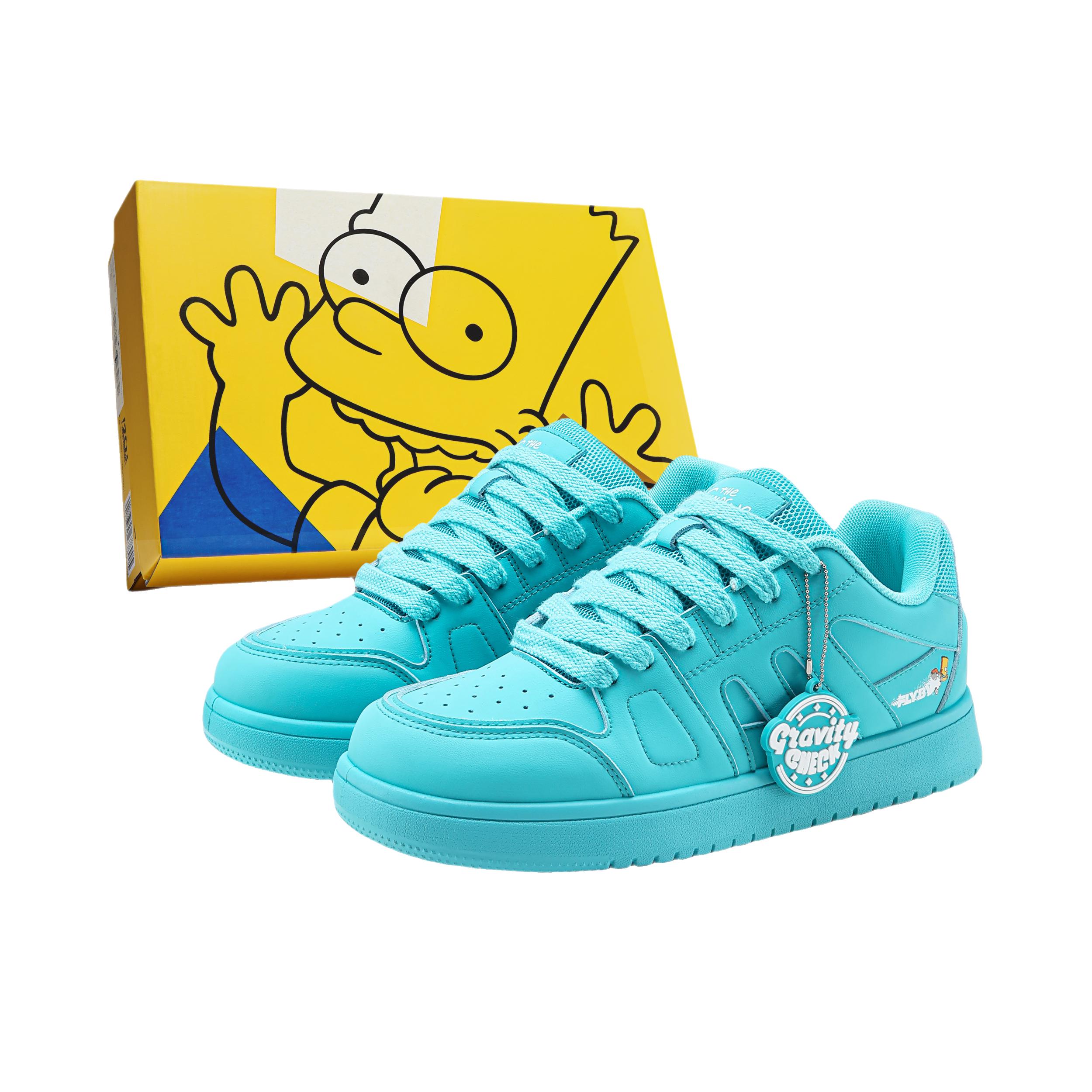 推荐商品：The Simpsons/辛普森一家 空军一号 板鞋 支撑皮革街头运动风防水包裹性增高 国内/亚太版本/礼盒款/蒂芙尼蓝