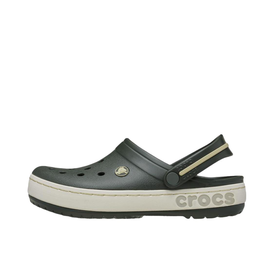 推荐商品：Crocs/卡骆驰 Crocband 凉鞋 舒适百搭防滑耐磨 深绿色/米色