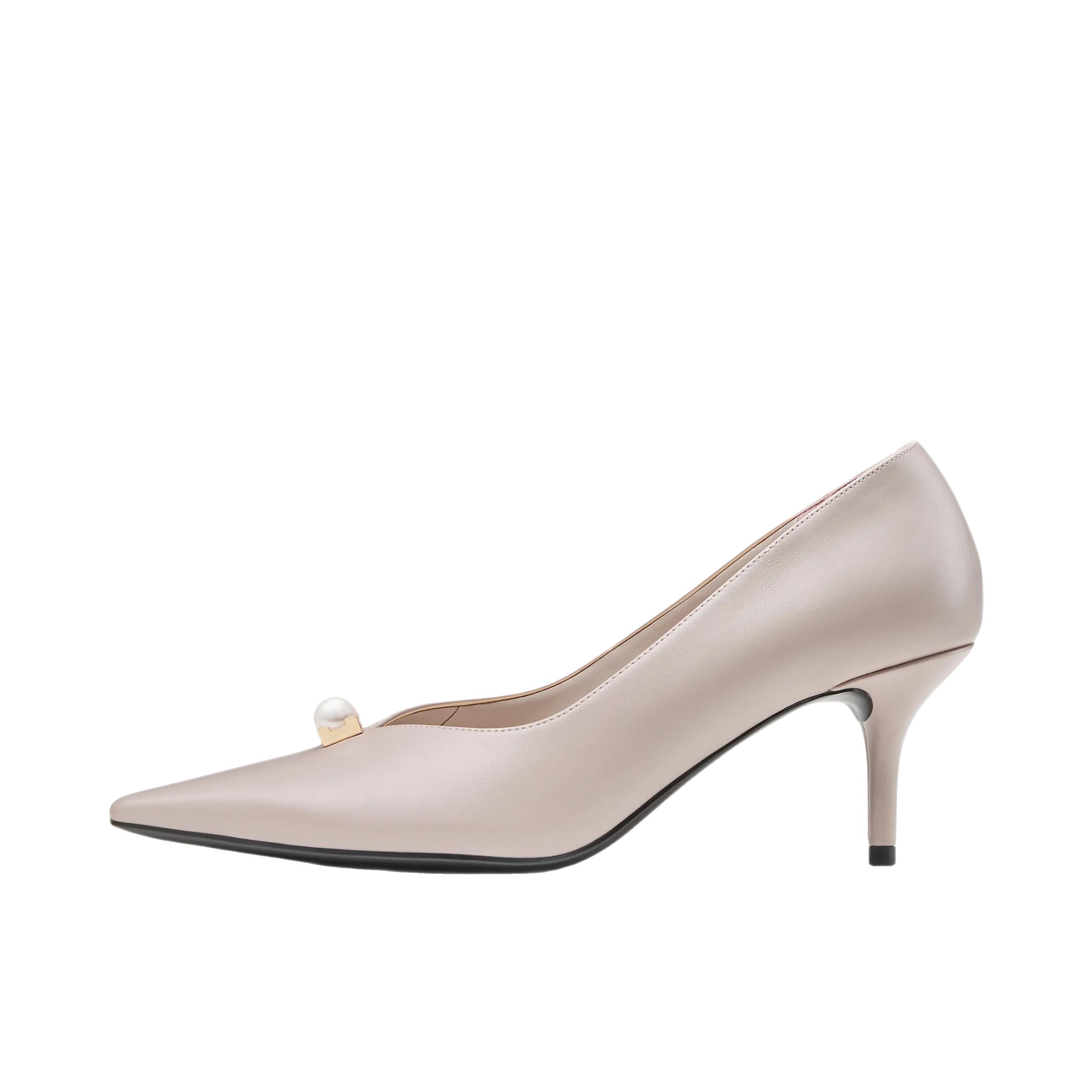 推荐商品：CHARLES&KEITH 高跟鞋 尖头通勤时尚 CK1-60580352 灰褐色