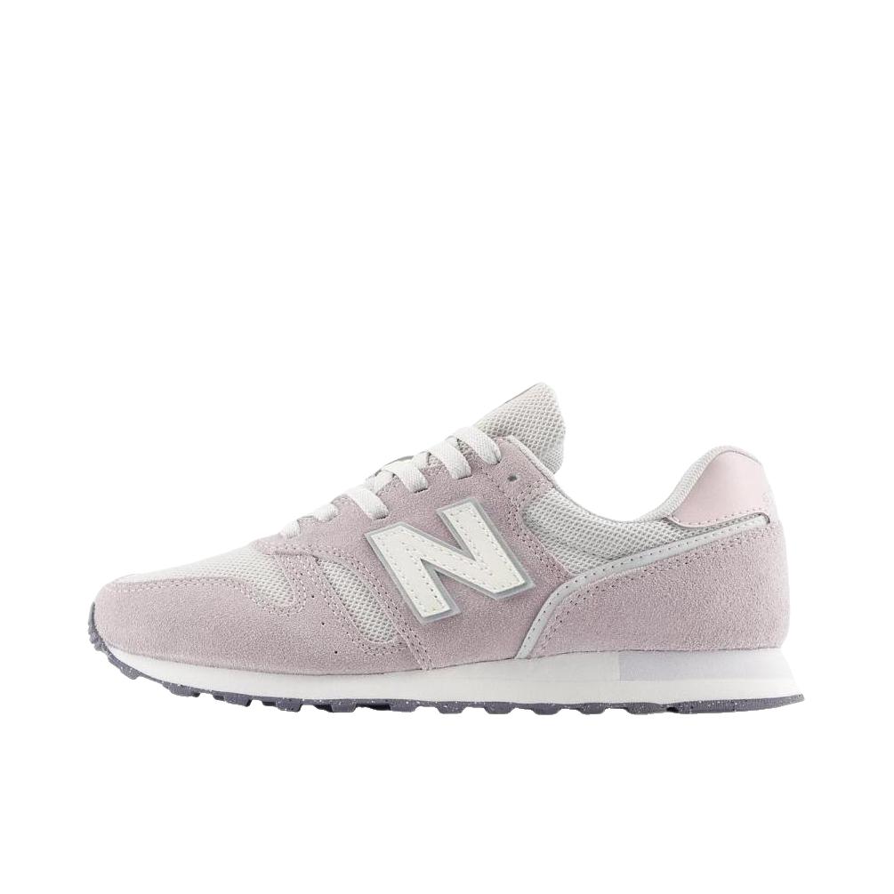 推荐商品：New Balance 373 织物 经典复古 百搭简约 网布 减震 舒适透气 防滑耐磨 低帮 合成革 马拉松 轻便缓震 运动休闲鞋 B宽/女款/紫色/白色
