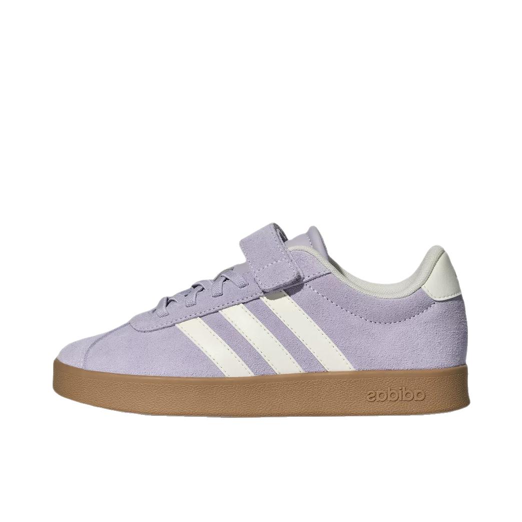 推荐商品：adidas Originals Gazelle Indoor T头鞋 德训鞋 板鞋 舒适缓震防滑耐磨绒面革复古 大童/紫罗兰/汉玉白