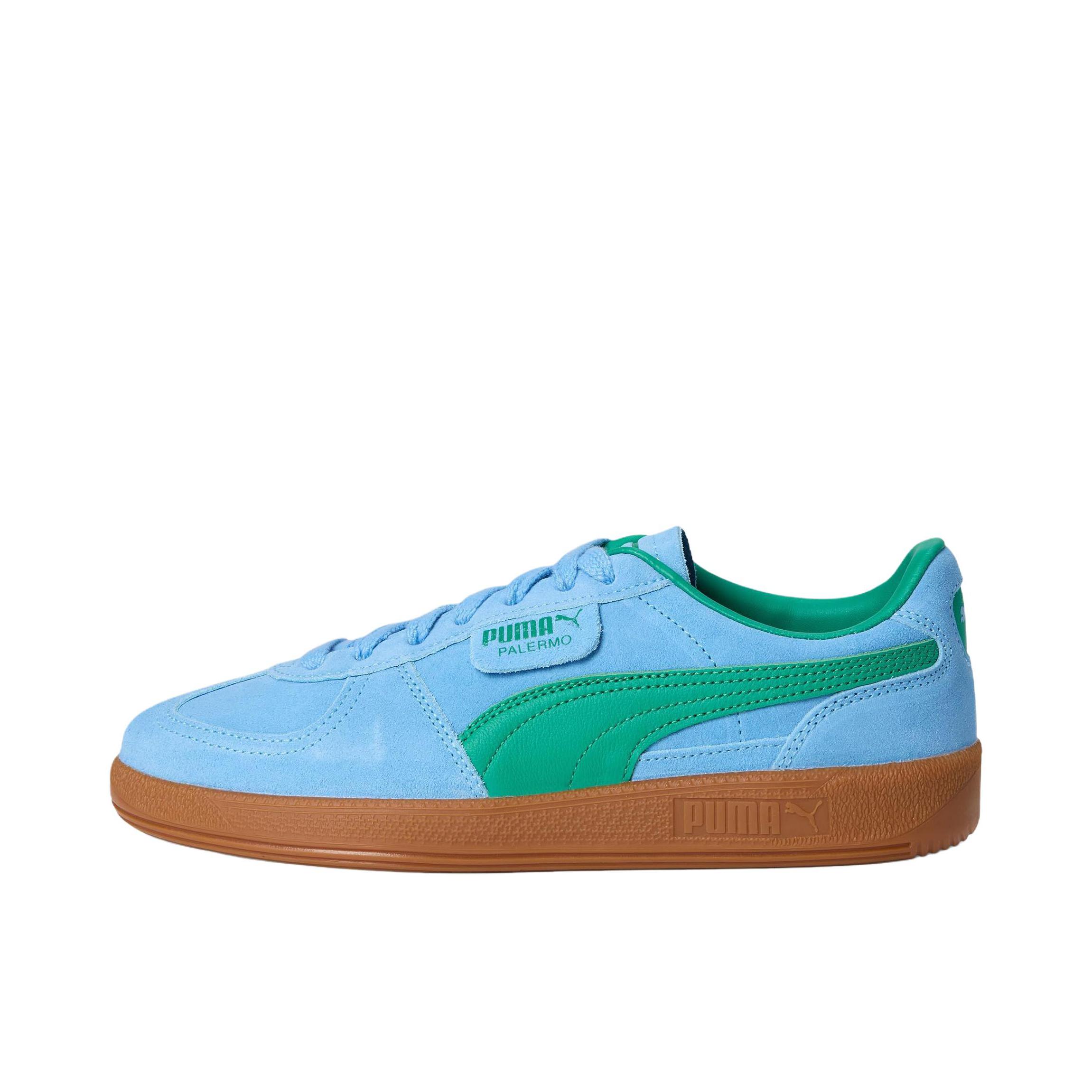 推荐商品：【朴彩英同款】 Puma/彪马 Palermo Og T头鞋 德训鞋 运动休闲鞋 时尚潮流拼接舒适百搭薄底复古 湖蓝色