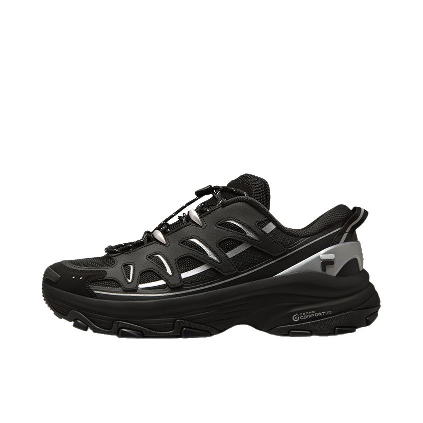 推荐商品：FILA/斐乐 COMO U 老爹鞋 透气舒适百搭 黑色/太空银