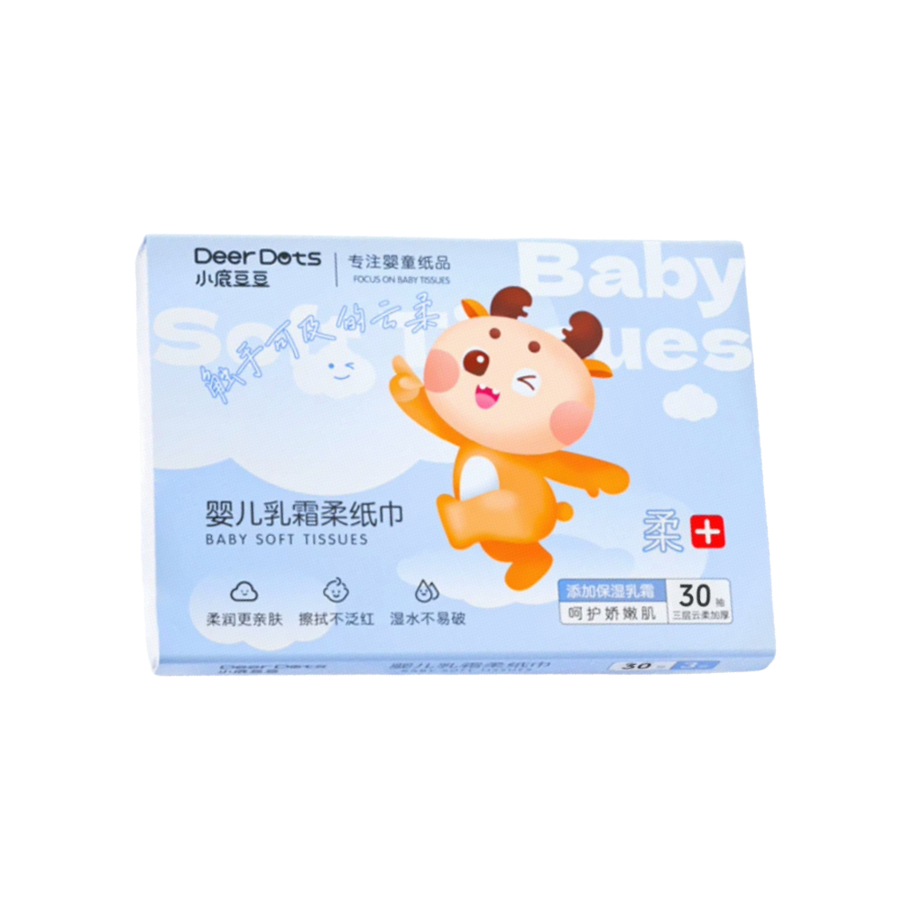 推荐商品：Deer Dots/小鹿豆豆 婴儿乳霜柔纸巾手口专用保湿抽纸