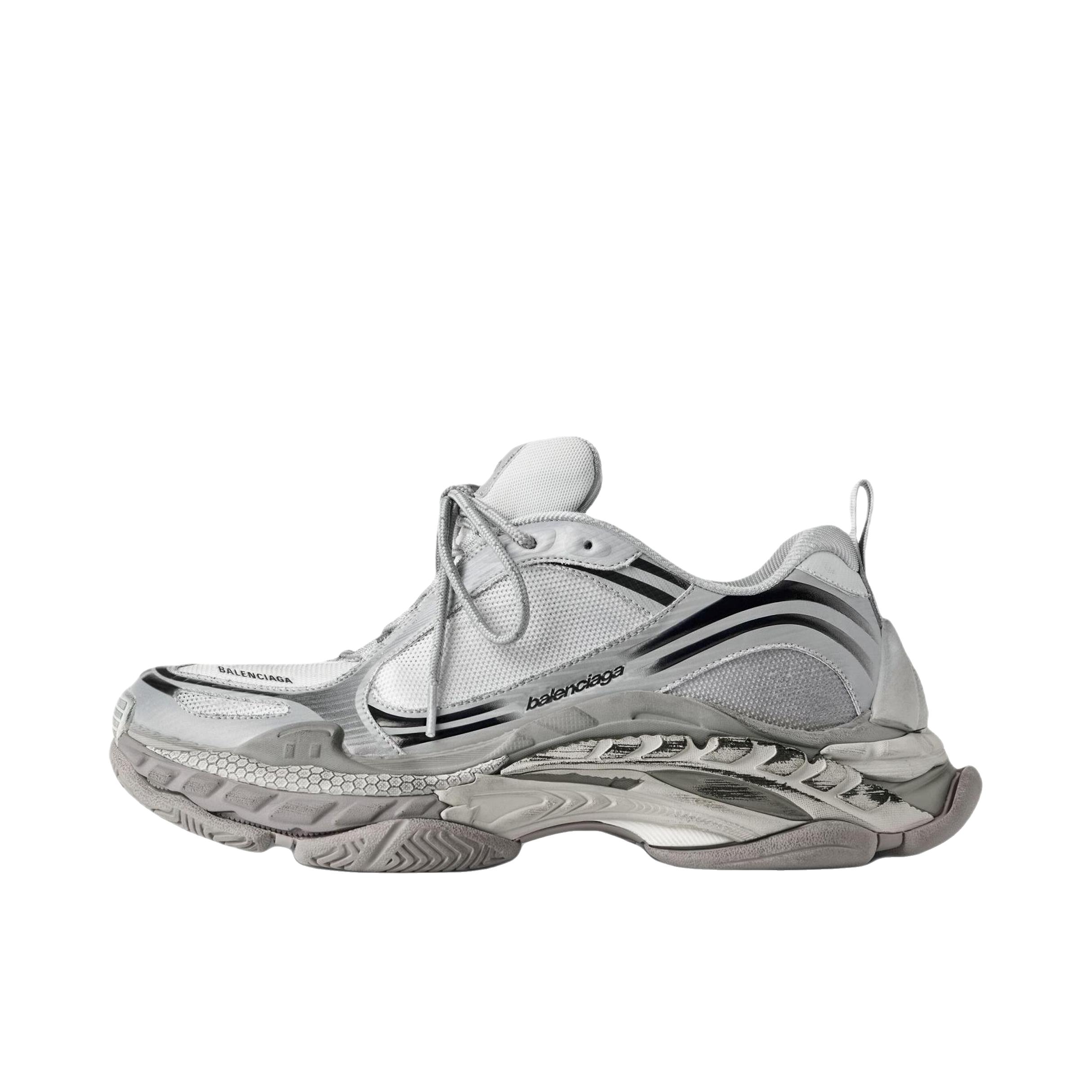 推荐商品：Balenciaga 巴黎世家 Triple S .2 老爹鞋 做旧圆头厚底耐磨 女款/灰色