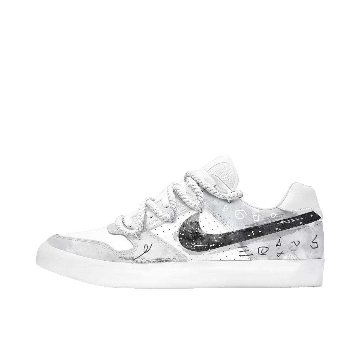 推荐商品：【定制球鞋】Nike SB Delta 防滑耐磨 减震轻便 做旧 低帮 街头 简约 合成革 复古百搭 板鞋 永夜星河